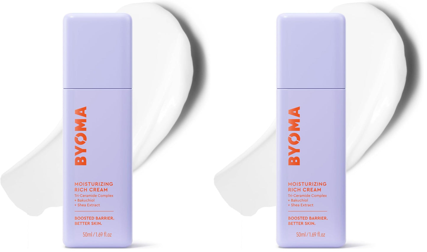 Hot BYOMA Moisturizing Rich Cream - Barrier Repair Cream Face Lotion with Bakuchiol & Shea Extract - Ceramide Face Moisturizer for Dry Skin - Anti Wrinkle, Alcohol Free Face Moisturizer - 1.69 fl.oz