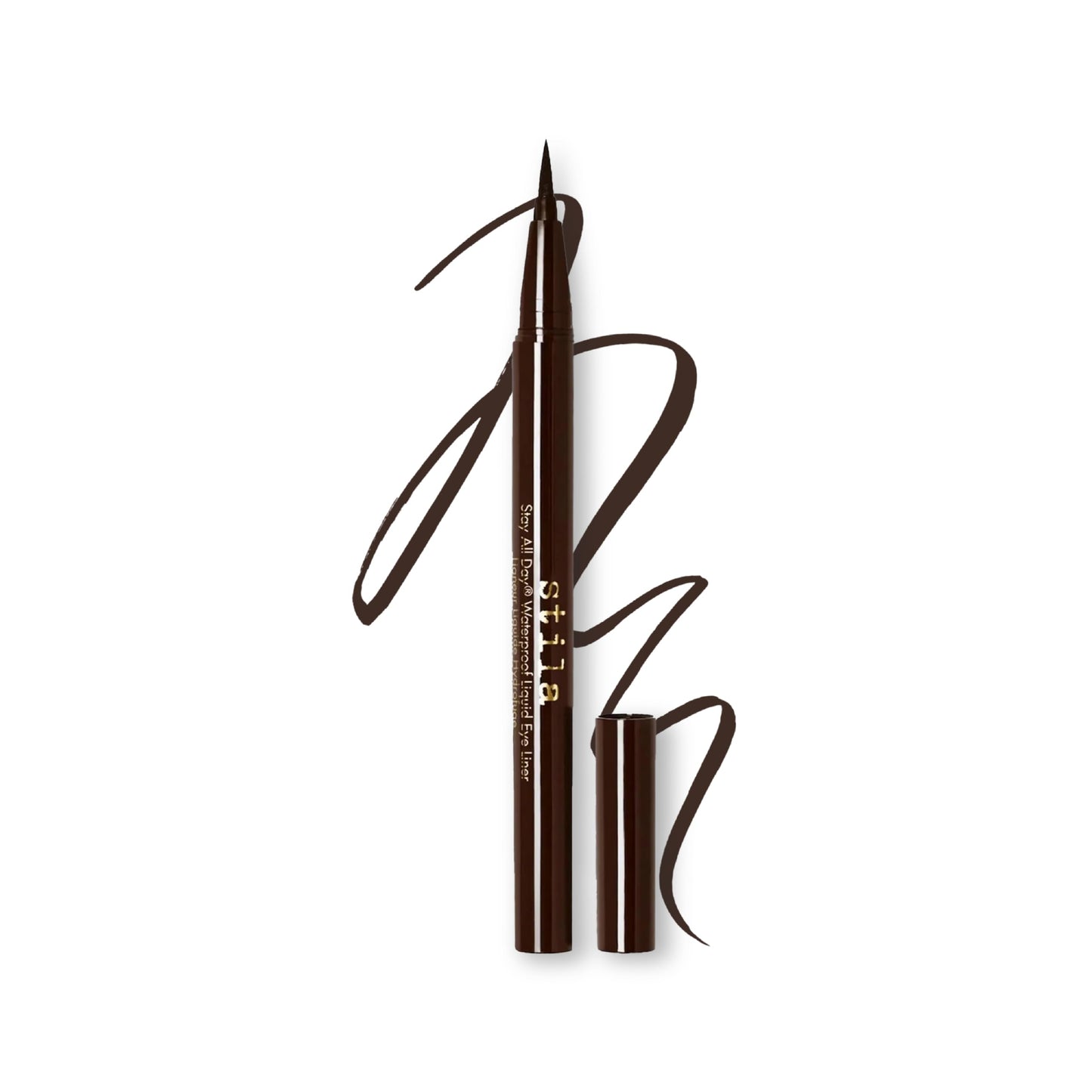 Hotstila Waterproof Liquid Eye Liner, Stay All Day Makeup with Fine Brush Tip Lasting Satin Finish, Smudge-Proof & Transfer-Resistant