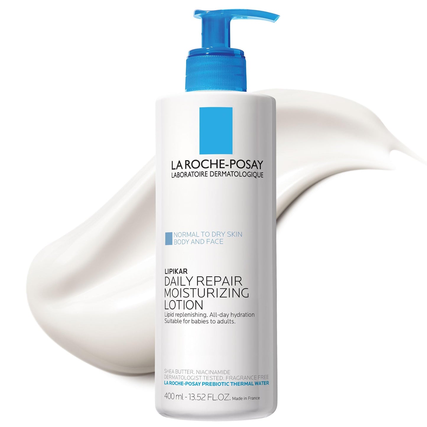 HotLa Roche-Posay Lipikar Moisturizing Body Lotion for Dry Skin, 13.5oz | Fragrance free daily body moisturizer cream with shea butter for sensitive skin. Repairs dry, sensitive skin.