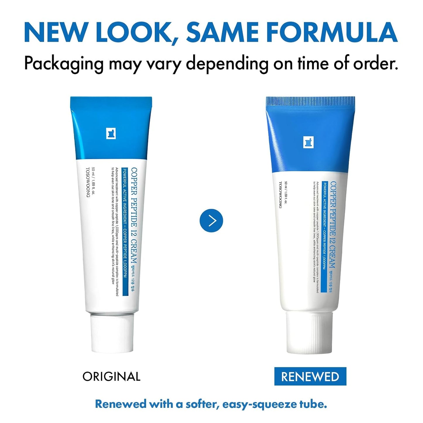 HotTOSOWOONG Copper Peptide 12 Cream, 99% Purity of Copper Tripeptide-1, GHK-Cu, 12 Multi-Peptide Powerful Anti Aging Formula for Fine Lines, Firming, Skin Elasticity, Korean Skincare, 50ml / 1.69 fl.oz.