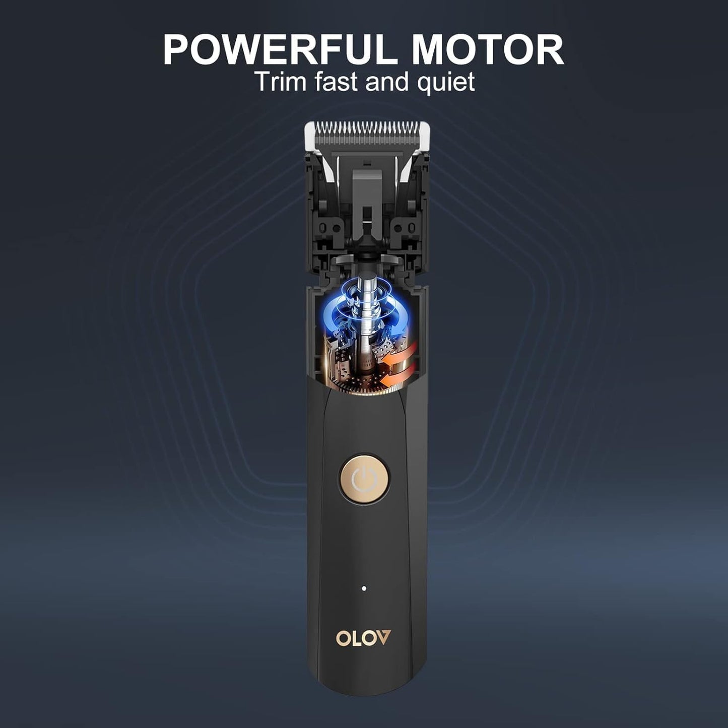 HotOLOV Electric Body Hair Trimmer - Groin Trimmer for Men - Bikini Trimmer Women - Wet/Dry Shaver Groomer, Replaceable Ceramic Blade Heads, USB Recharge Dock, Waterproof Hygiene Razor,Black