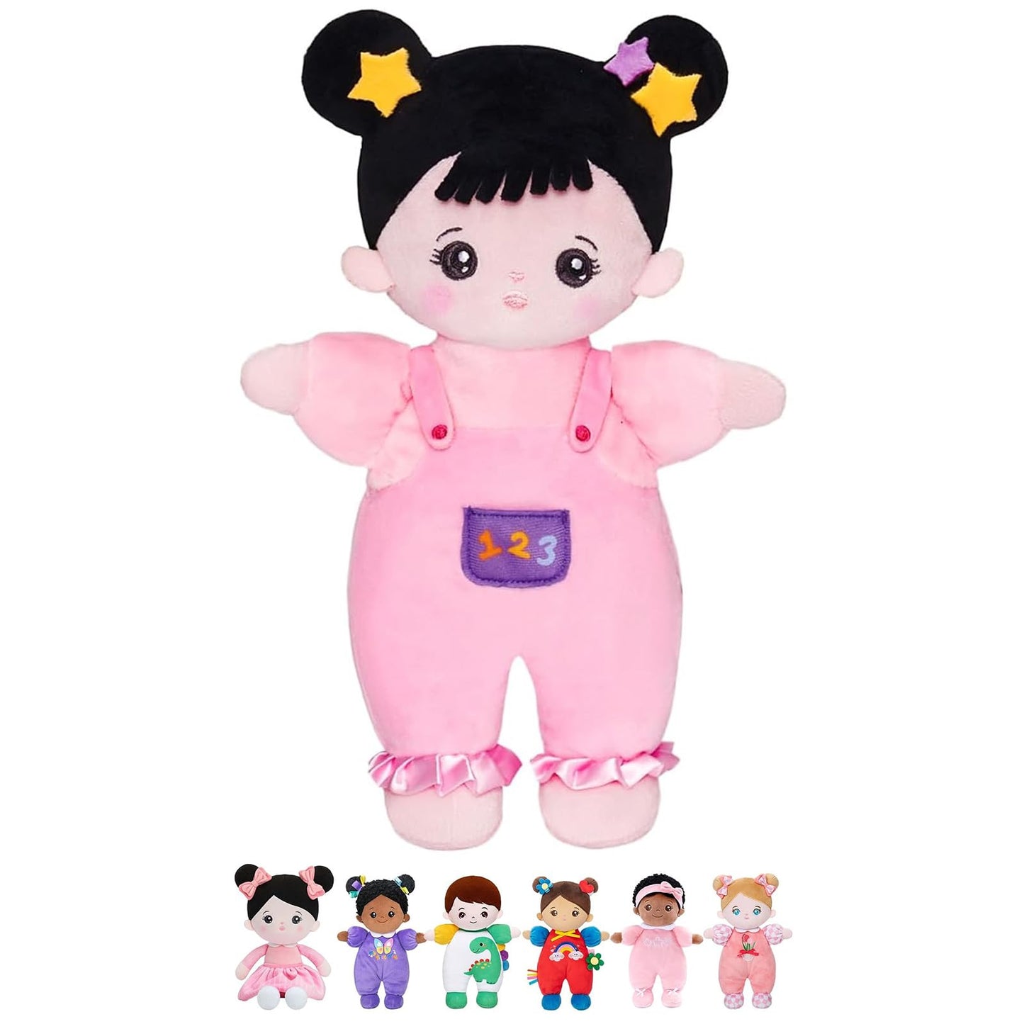 Hot OUOZZZ Soft Plush Baby Doll 10" Tulip Pink Snuggle Buddy | First Birthday Toys for 1 Year Old Girl, Ideal 1 Year Old Girl Gifts & Baby Girl Gifts, Cuddly Toy for Infants & Toddlers