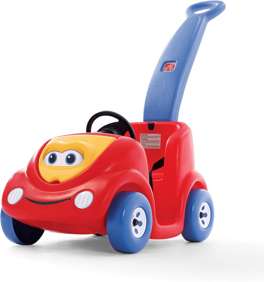 HotStep2 Push Around Buggy Kids Push Car, Toddler Ride-On Toy with Seat Belt and Horn, Red, Ages 18 Months+