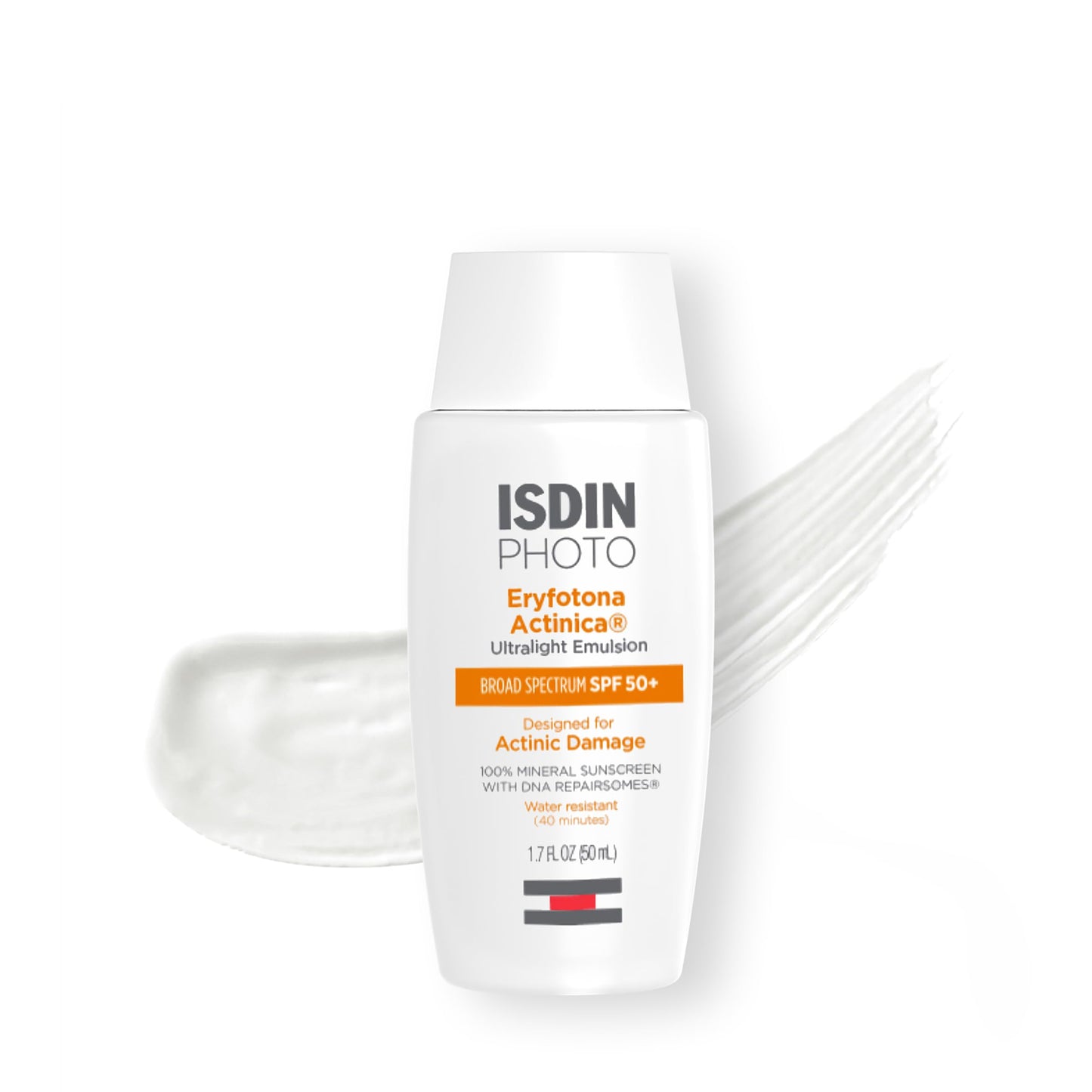 HotISDIN Eryfotona Actinica Mineral Face Sunscreen SPF 50+, No White Cast | 100% Mineral UV Filters, Zinc Oxide, Suitable for Sensitive Skin, Non-comedogenic, Dermatologist Recommended