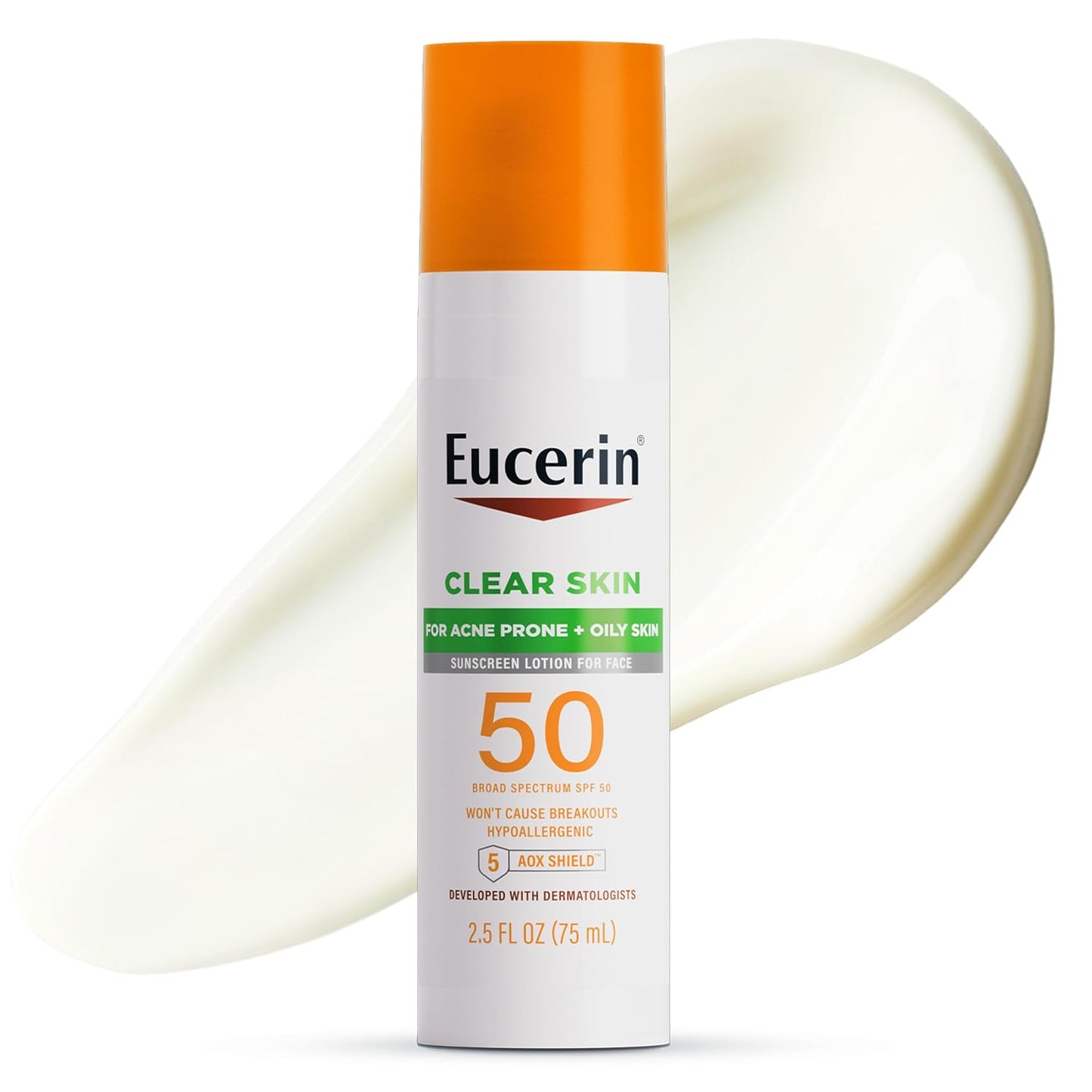 HotEucerin Sun Clear Skin Face Sunscreen Lotion SPF 50, 2.5 FL OZ