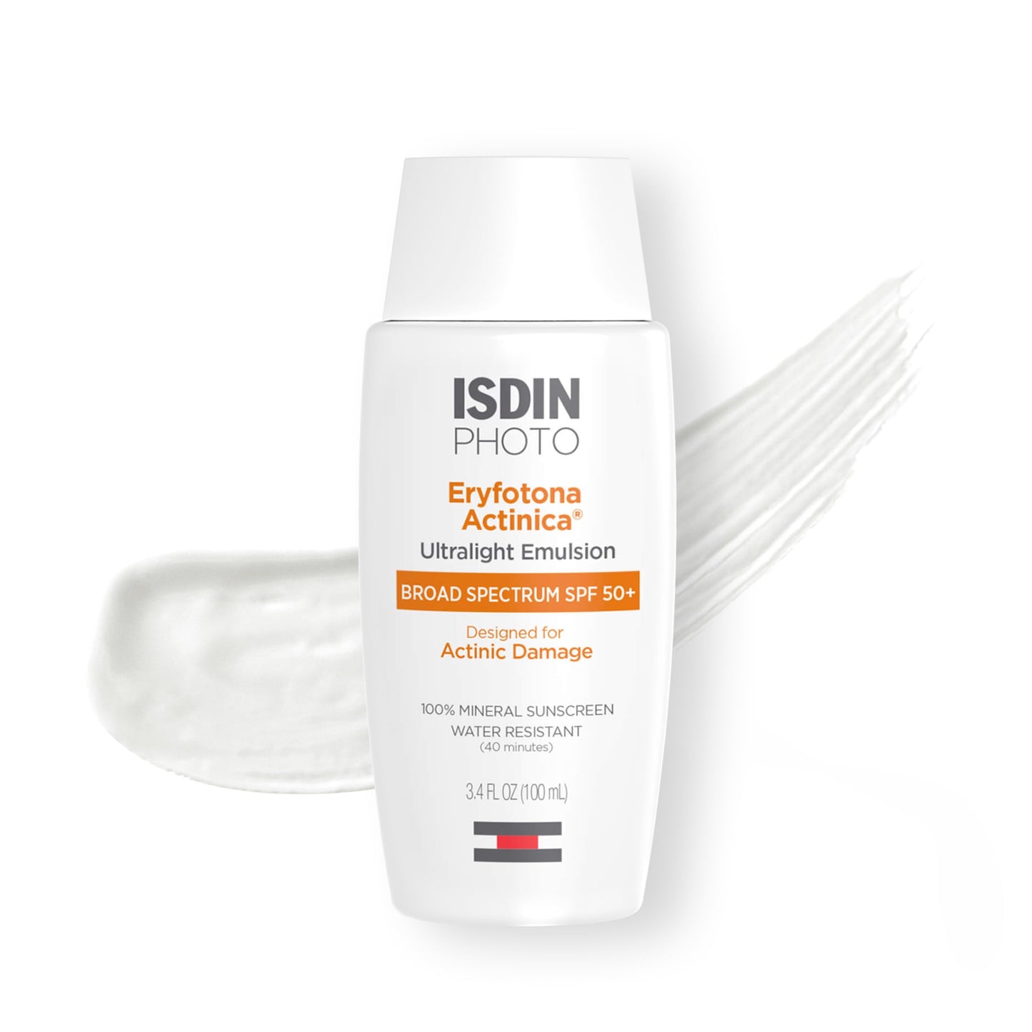HotISDIN Eryfotona Actinica Mineral Face Sunscreen SPF 50+, No White Cast | 100% Mineral UV Filters, Zinc Oxide, Suitable for Sensitive Skin, Non-comedogenic, Dermatologist Recommended