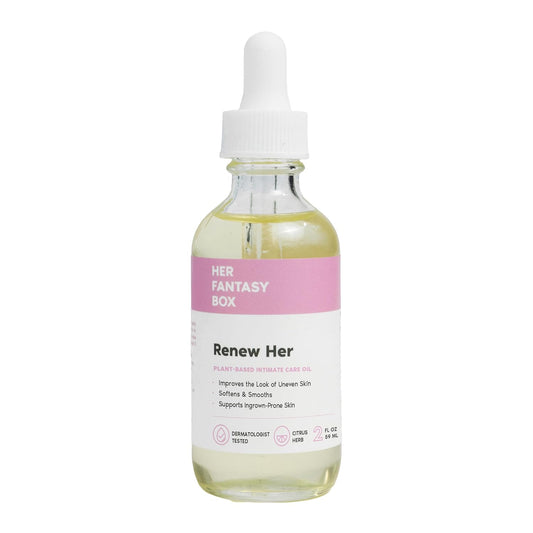 HotHer Fantasy Box Renew Her | Natural Rejuvenating Yoni Oil for Dark Spots, Ingrown Hair, and Skin Brightening - Nourishing, Moisturizing Formula for All Skin Types
