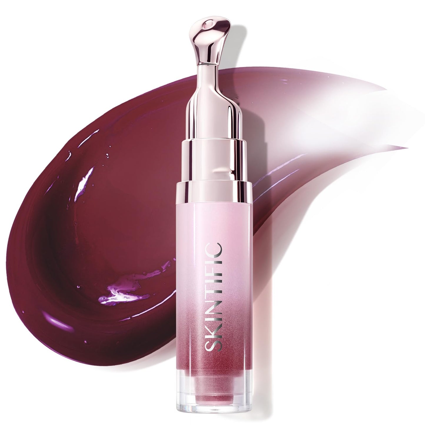 HotSKINTIFIC Brightening Lip Serum, Hydrating & Plumping (00 Clear) | Tinted Lip Gloss with Peptide, Moisturizing Lip Balm with Polypeptides & Squalane for Glossy Sheer, Smooth Lips