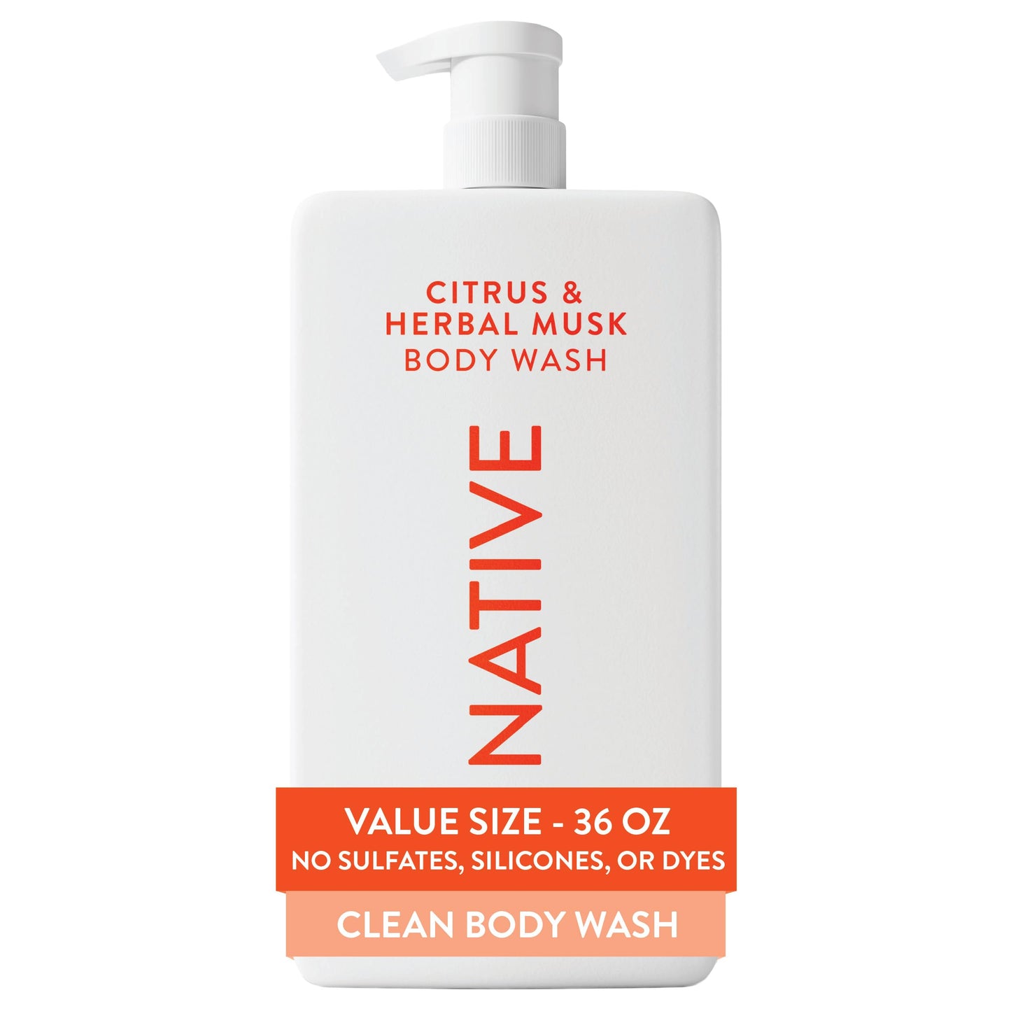 HotNative Body Wash for Women & Men, Coconut & Vanilla, 36 oz Pump Bottle, Sulfate-Free & Gentle