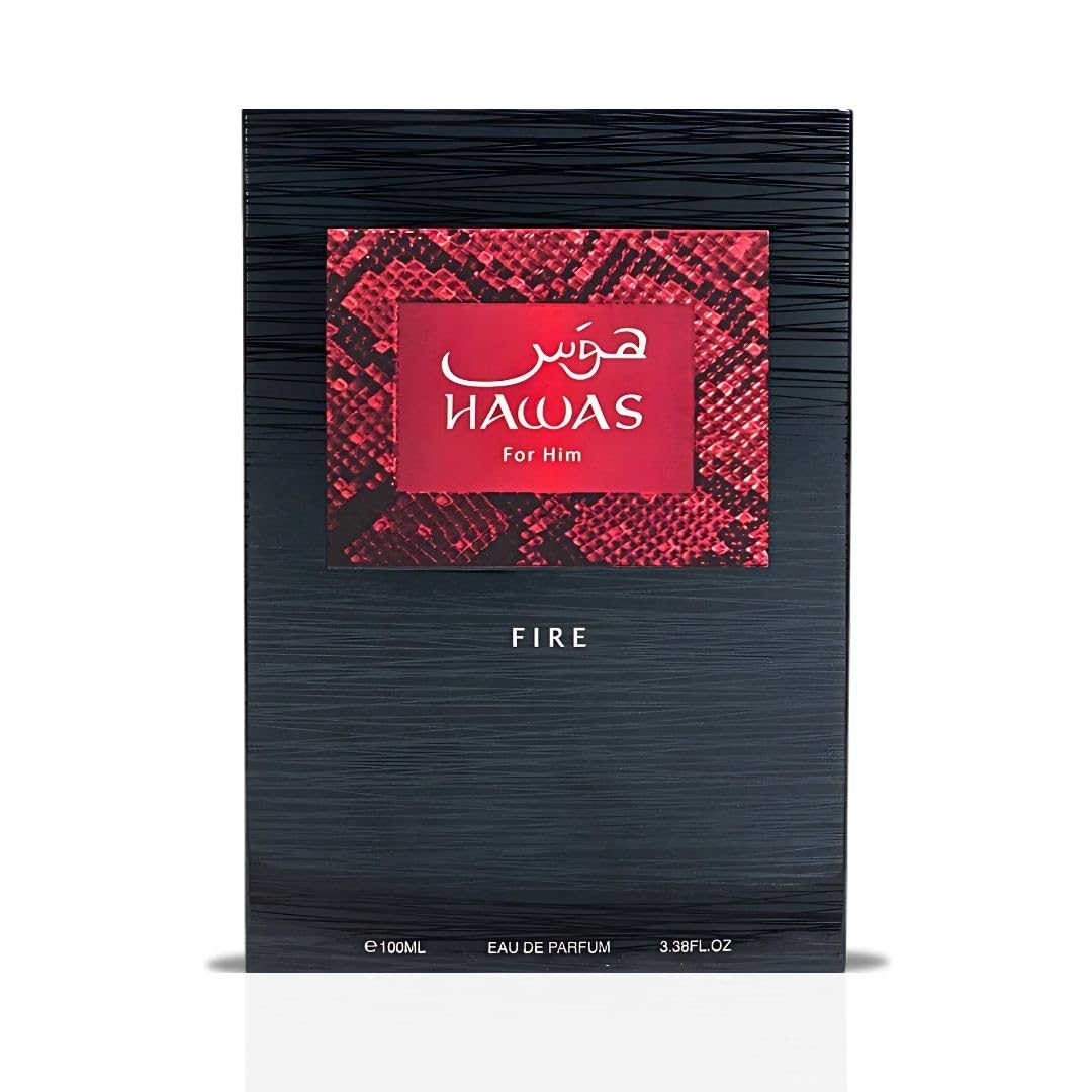 Hot RASASI Hawas Fire Eau De Parfum Spray 100ML(3.4 Oz) - Bold Long Lasting Arabian Perfume For Men With A Fiery Essence - Indulge In A Luxurious Perfume Men That Captures Masculine Elegance And Strength