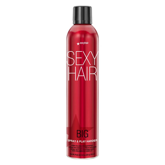 HotSexyHair Big Spray & Play Harder Firm Volumizing Hairspray | All Day Hold and Shine | Up to 72 Hour Humidity Resistance
