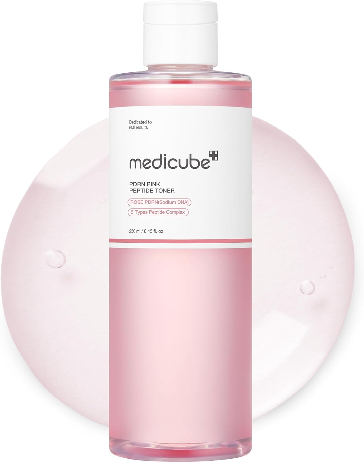 Hotmedicube PDRN Toner Rose PDRN Peptide Toner | Lightweight & Watery Toner with Rose PDRN, Peptides, Niacinamide - For Soothing & Calming, Korean Skincare, 8.45 fl.oz