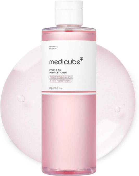 Hotmedicube PDRN Toner Rose PDRN Peptide Toner | Lightweight & Watery Toner with Rose PDRN, Peptides, Niacinamide - For Soothing & Calming, Korean Skincare, 8.45 fl.oz