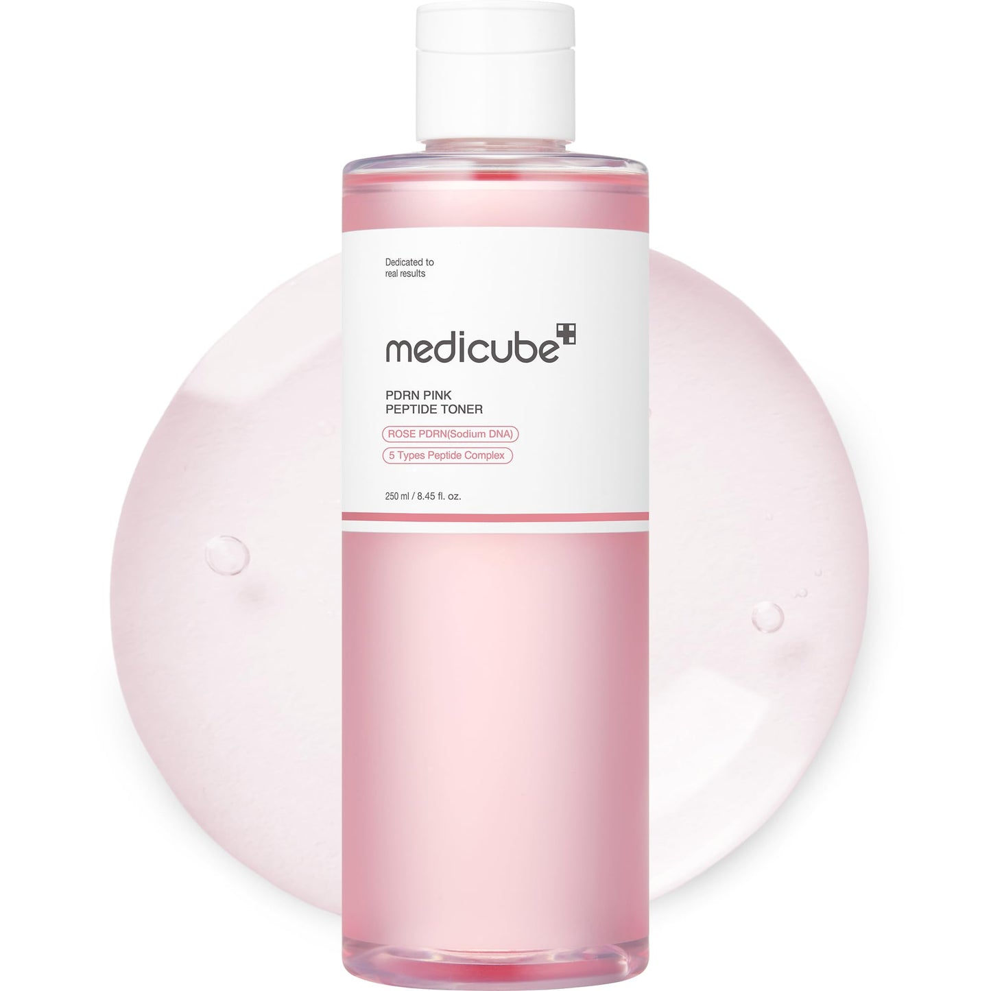 Hotmedicube PDRN Toner Rose PDRN Peptide Toner | Lightweight & Watery Toner with Rose PDRN, Peptides, Niacinamide - For Soothing & Calming, Korean Skincare, 8.45 fl.oz
