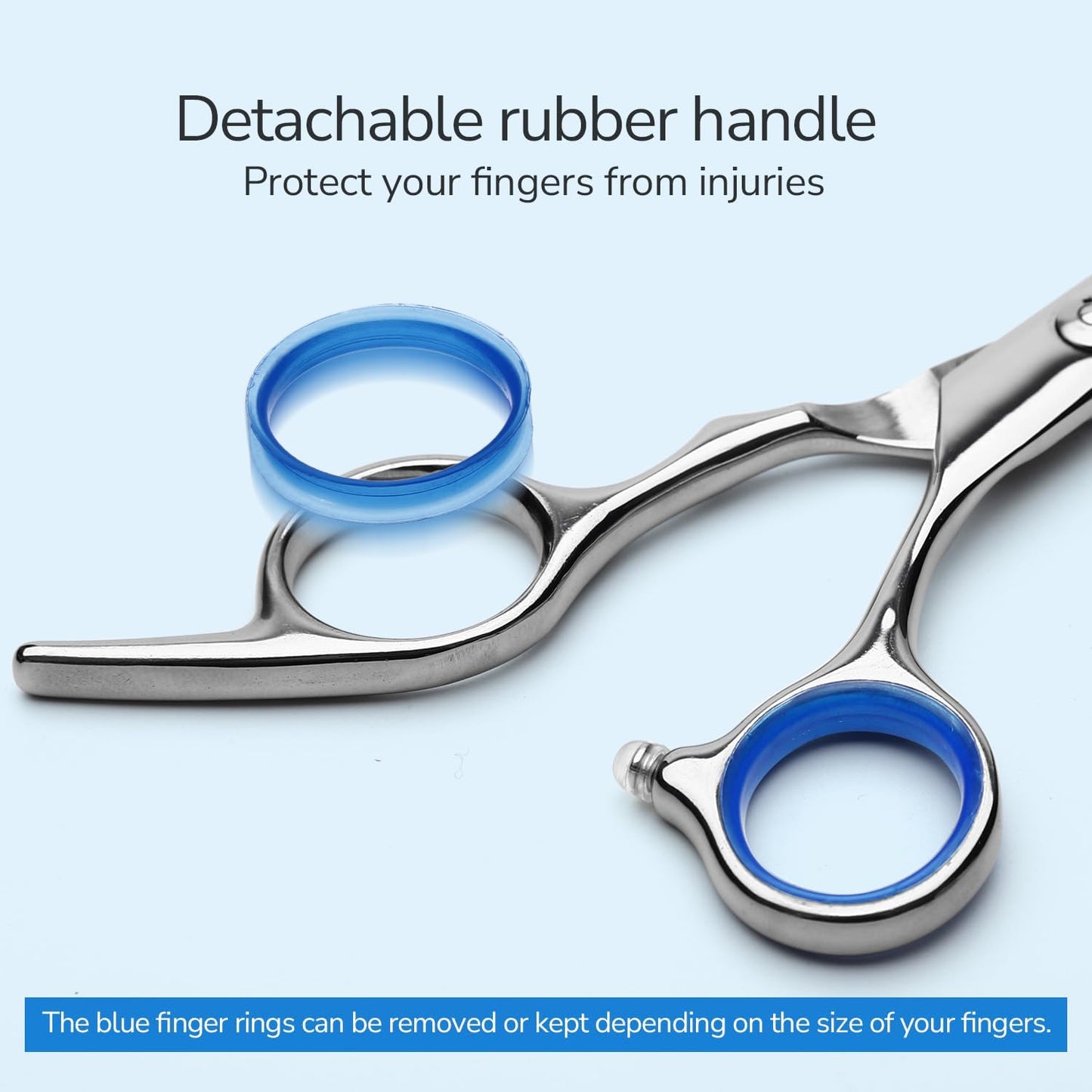 HotHair Cutting Scissors, ULG Professional Hair Scissors 6.5 inch Right-Hand Razor Edge Barber Shears Salon Hair Cutting Shears Made of Japanese Stainless Steel, Hand Sharpened Blue