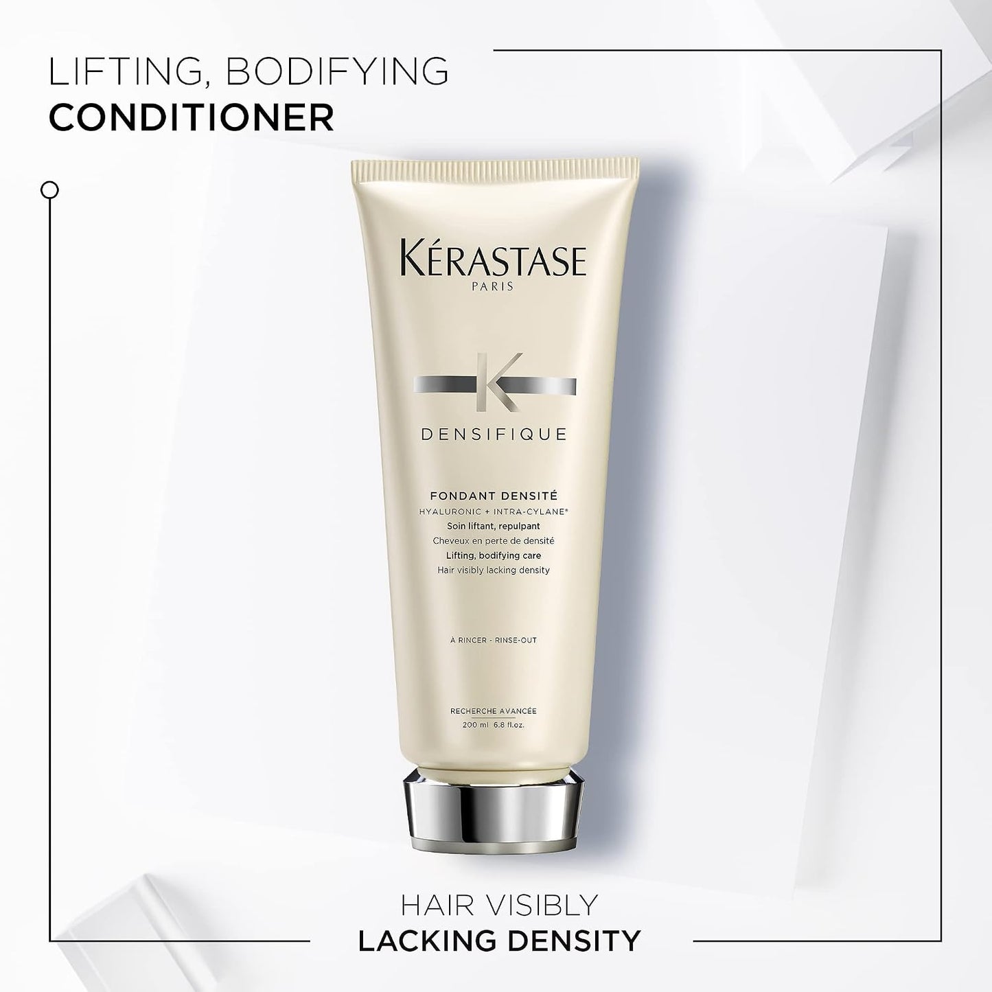 HotKerastase Densifique Densité Conditioner | Thickening, Strengthening & Hydrating Conditioner | For Thicker & Fuller Looking Hair | With Hyaluronic Acid | For Fine, Thin & Thinning Hair | 6.8 Fl Oz