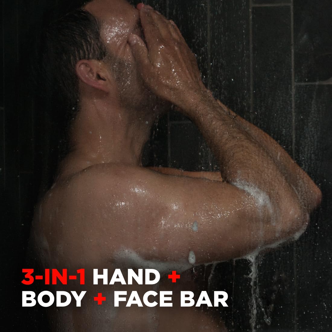 HotDove Men + Care Deep Clean Body + Face Bars, Purifying Grains, 3.75 oz, 6 Ct