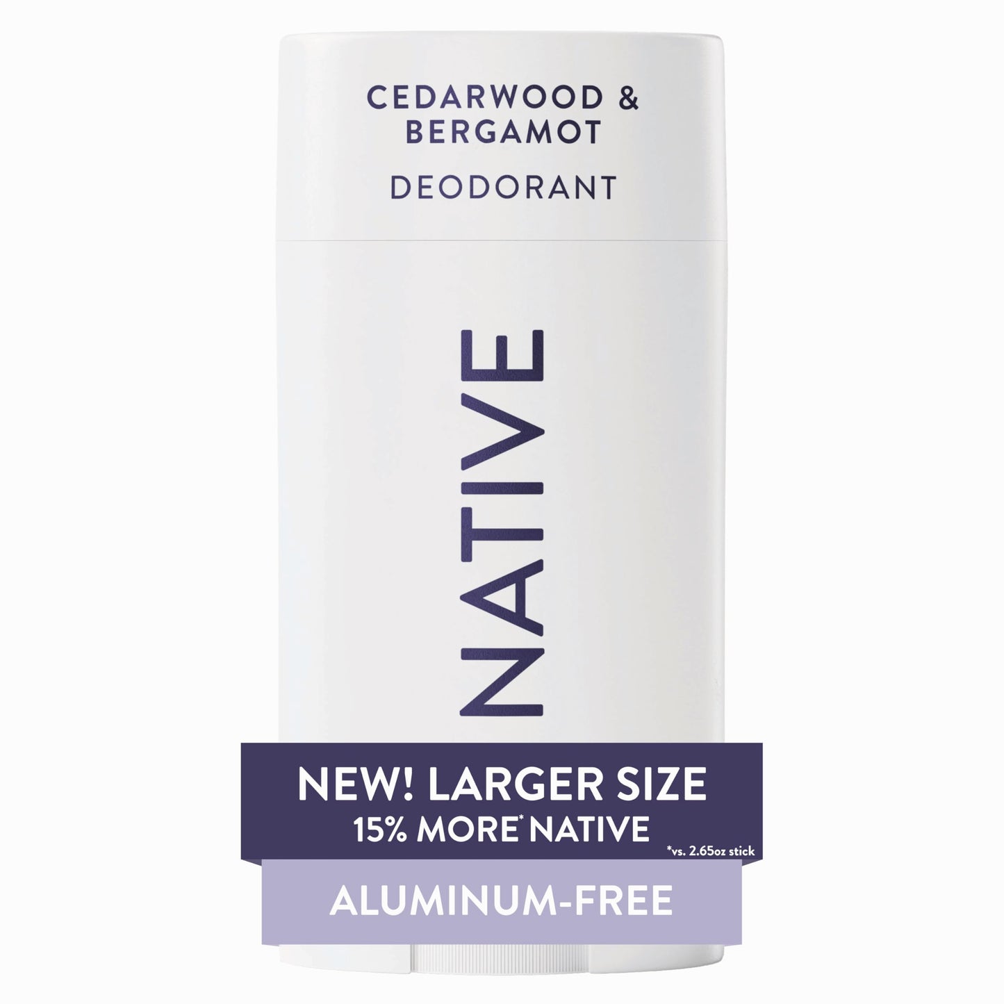 HotNative Aluminum Free Deodorant, Sea Salt & Cedar, Large Size Stick, 72 Hour Odor Control, for Women & Men, Contains Naturally Derived Ingredients, 3.1 oz