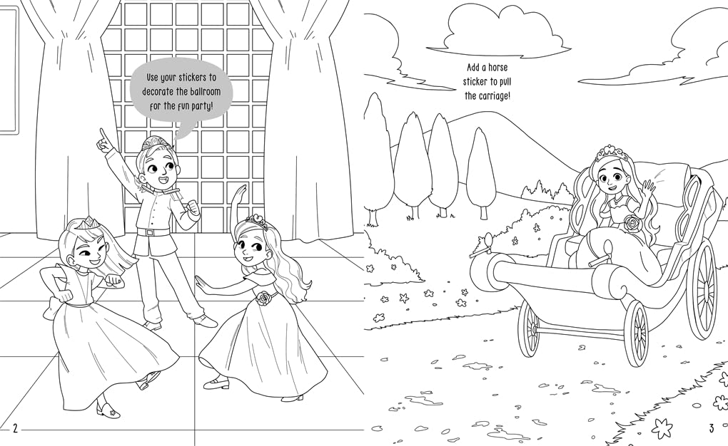 Hot Colour Your Own Stickers: Princess