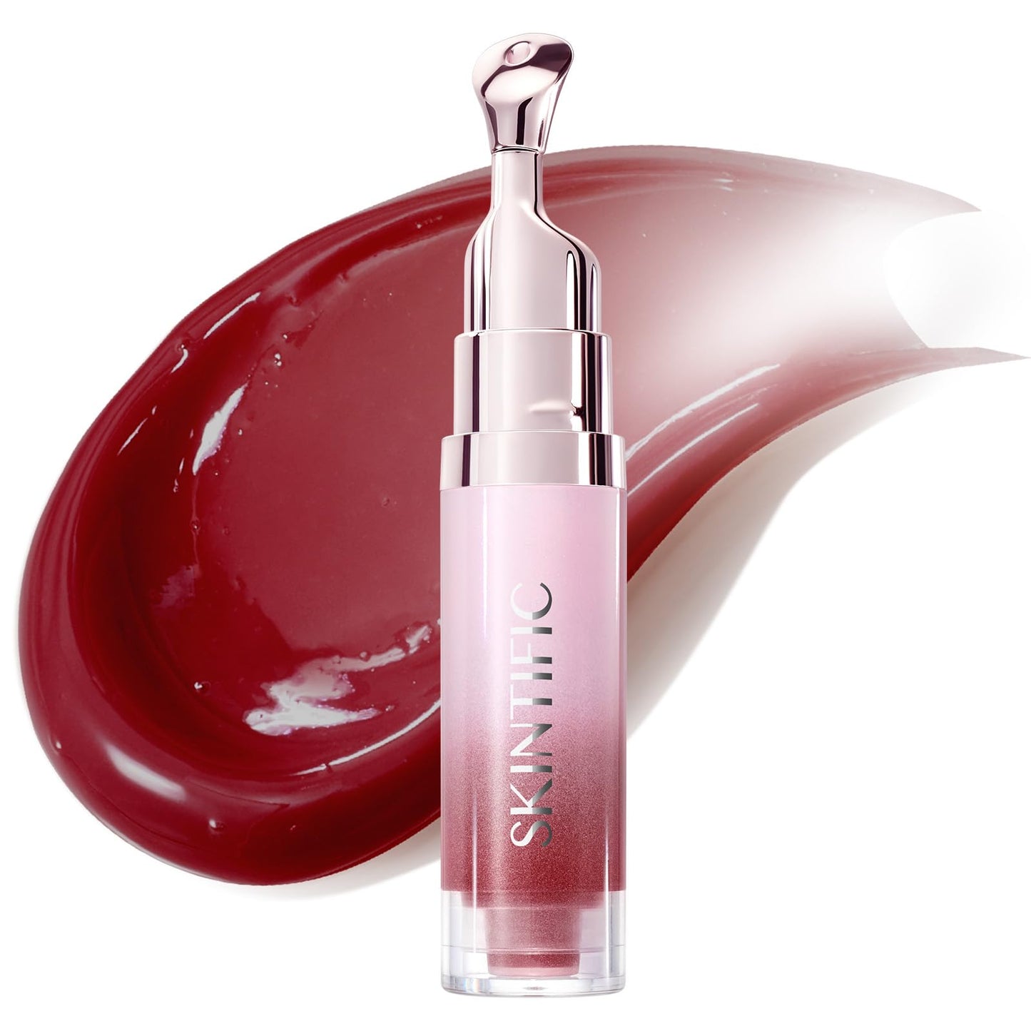 HotSKINTIFIC Brightening Lip Serum, Hydrating & Plumping (00 Clear) | Tinted Lip Gloss with Peptide, Moisturizing Lip Balm with Polypeptides & Squalane for Glossy Sheer, Smooth Lips