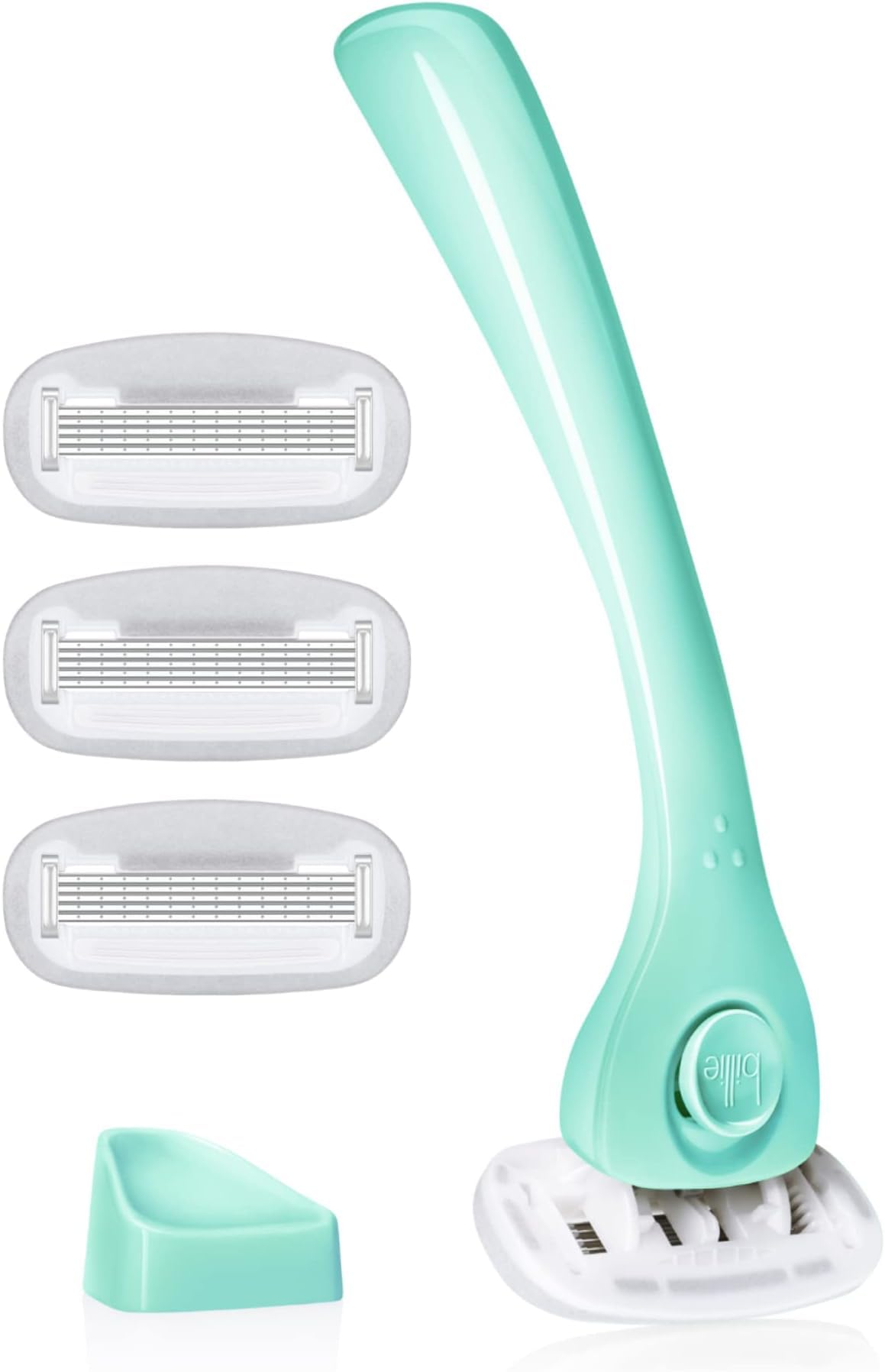 HotBillie Razors for Women Shave Kit – Women’s Razor + 4 x 5-Blade Razor Refills + Magnetic Holder – Cool Blue
