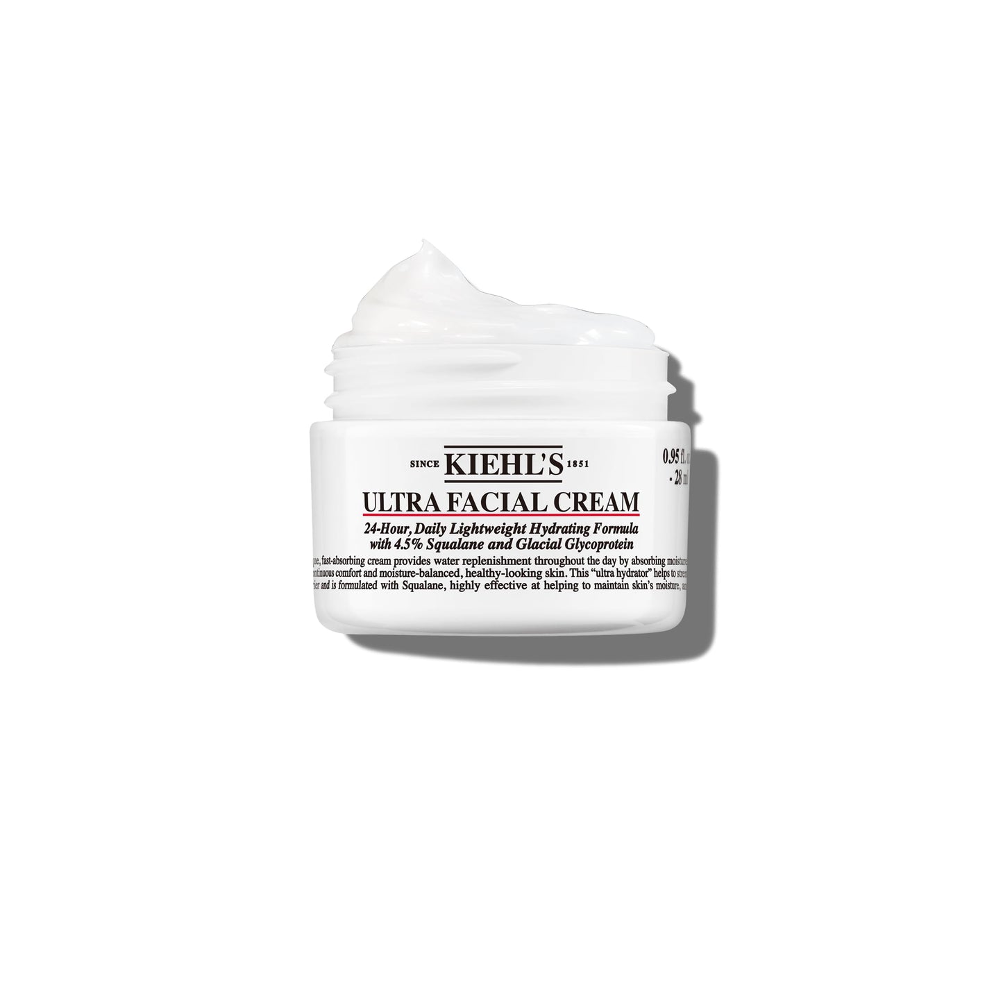 HotKiehl's Ultra Facial Cream, with 4.5% Squalane to Strengthen Skin's Moisture Barrier, Skin Feels Softer and Smoother, Long-Lasting Hydration, Easy and Fast-Absorbing, Suitable for All Skin Types