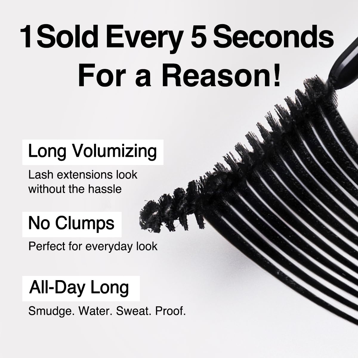 HotCLIO Kill Lash Superproof Mascara, Waterproof Fiber Lengthening for Straight Lashes, Smudge & Flake-Proof, Clump-Free Lash Extension for Lifted Curl, Safe for Sensitive Eyes (001 Long Curling)