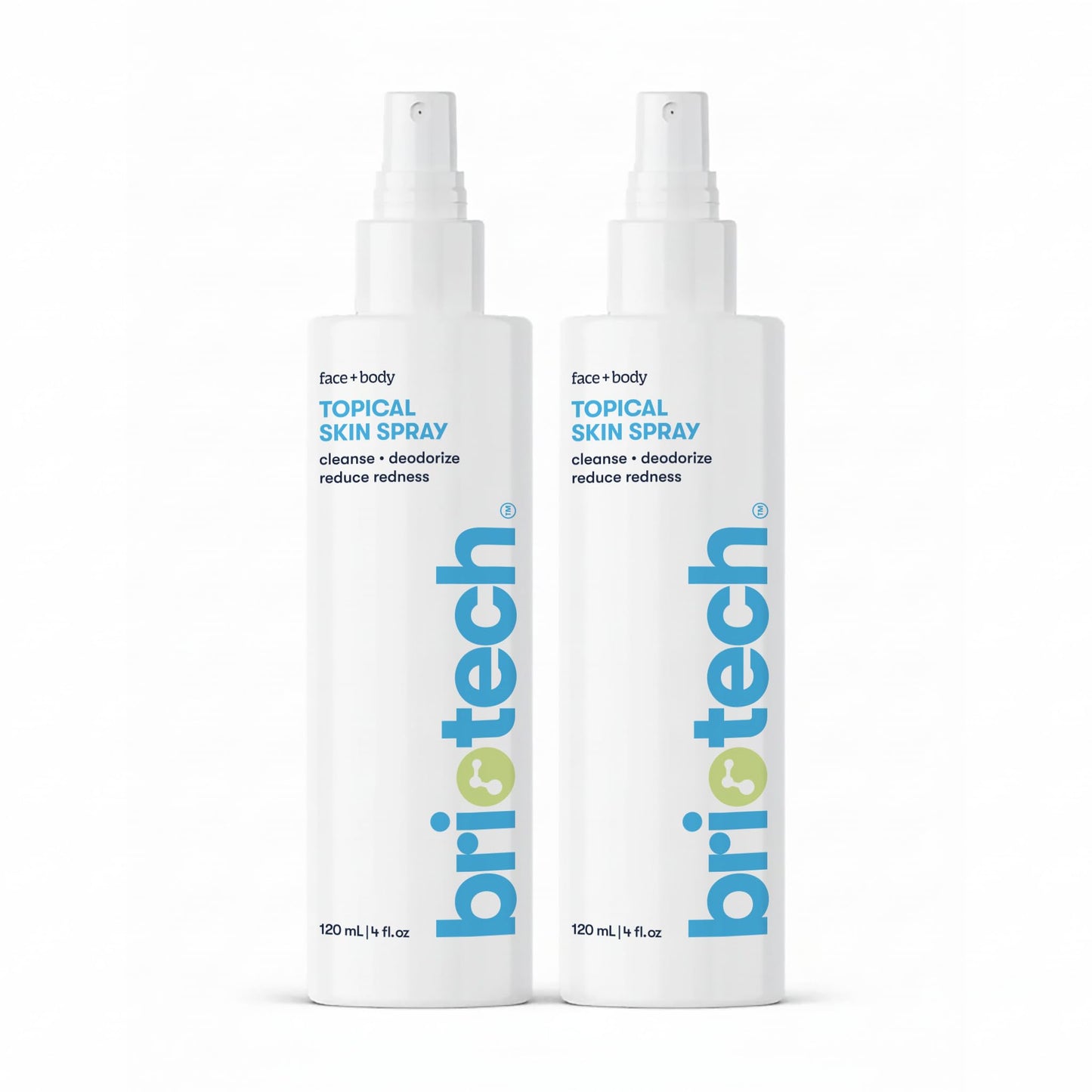 HotBRIOTECH Topical Skin Spray, Hypochlorous Acid Spray for Sensitive Skin, HOCl Facial Mist, Full Body Support Against Irritation, Calm Redness, Soothe Foot & Scalp, 8.5 oz (1 Pack)