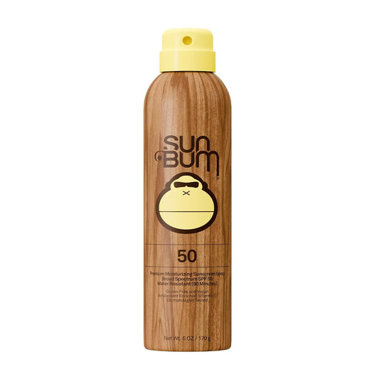 HotSun Bum Original SPF 50 Sunscreen Body Spray - Broad Spectrum Moisturizing Sunscreen with Vitamin E - Hawaii 104 Act Compliant (Made without Octinoxate & Oxybenzone) - 6 oz