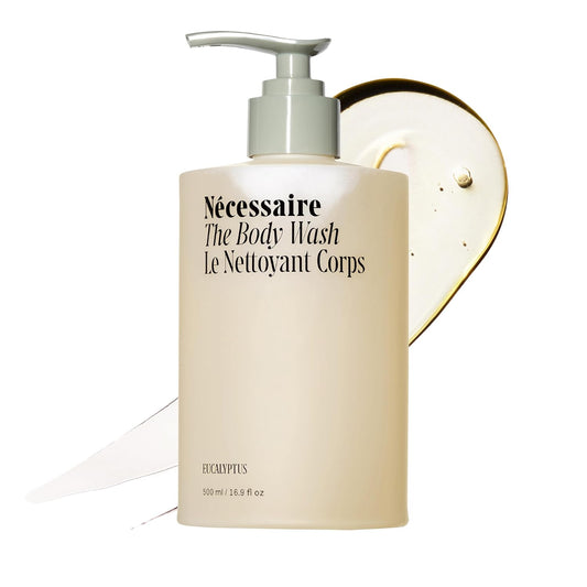 HotNécessaire The Body Wash Eucalyptus — Multi-Oil Shower Gel Body Wash for Women + Men. Non-Comedogenic + Hypoallergenic for Sensitive Skin with Niacinamide. 500ml/16.9 fl oz