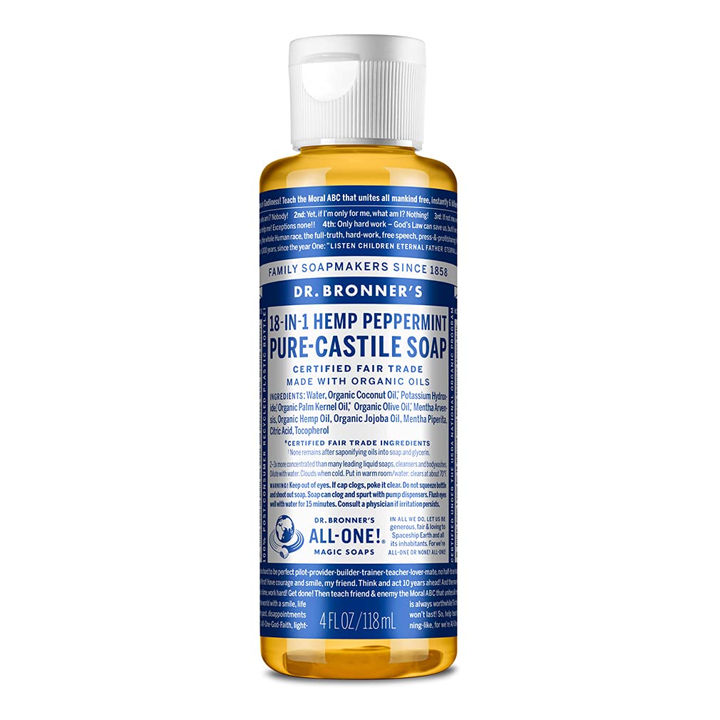 HotDr. Bronner's Pure-Castile Liquid Soap, Made with Organic Oils, 18-in-1 Uses: Face, Body, Hair, Laundry, Pets and Dishes, Concentrated, Vegan, Non-GMO, Lavender, 32 Oz