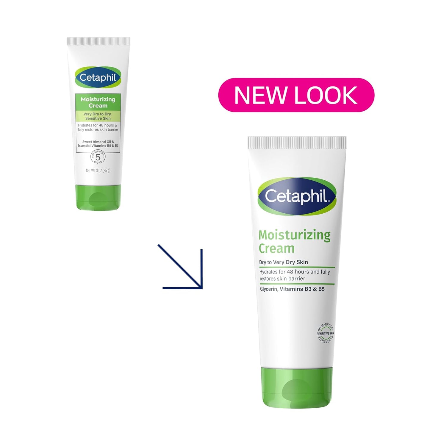 HotCetaphil Face & Body Moisturizer, Hydrating Moisturizing Cream for Dry to Very Dry, Sensitive Skin, NEW 3 oz Pack of 3, Fragrance Free, Non-Comedogenic, Non-Greasy | Face & Body Cream, Dry To Very Dry Skin, Non-Comedogenic, Fragrance Free, Dermatologis