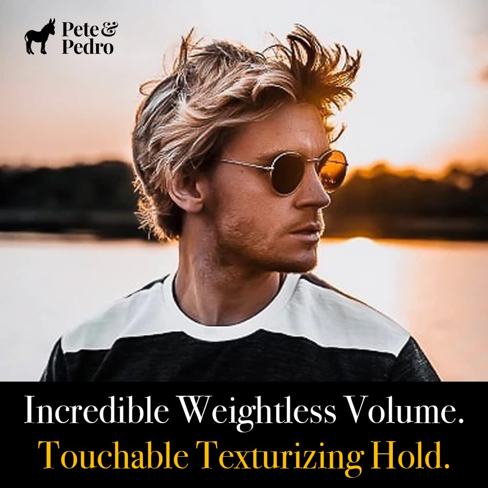 HotPete & Pedro SALT - Natural Sea Salt Spray for Hair Men & Women, Adds Instant Volume, Texture, Thickness, & Light Hold | Texturizing & Thickening | As Seen on Shark Tank, 8.5 oz.
