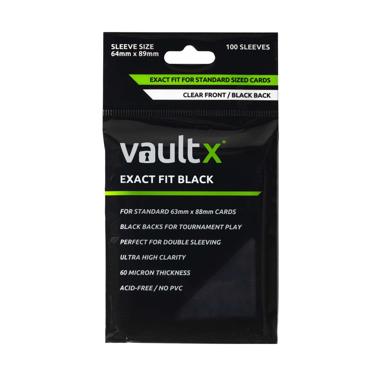 Hot Vault X Exact Fit Sleeves (500 Pack) Perfect Inner Sleeves for Trading Cards, Clear