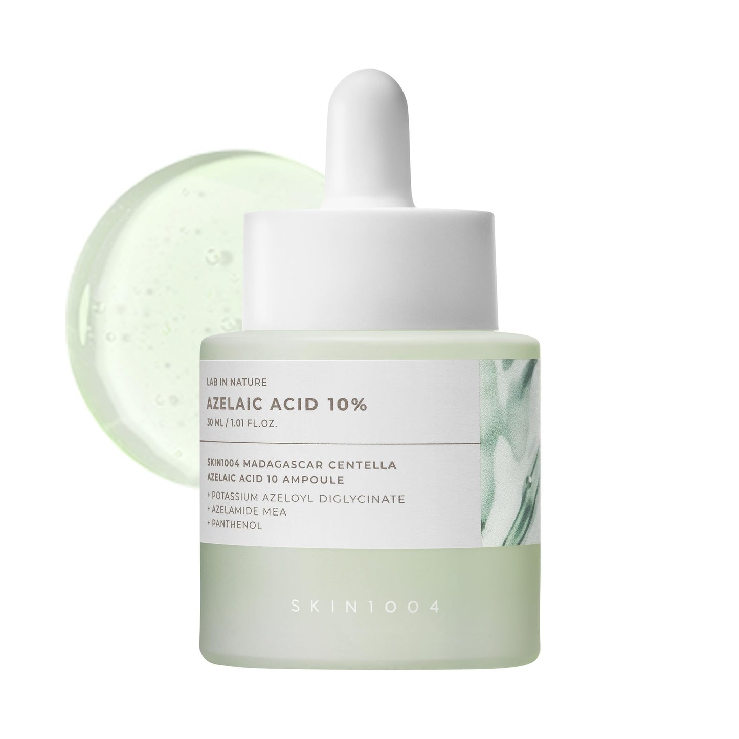 HotSKIN1004 Azelaic Acid 10% Ampoule, Hydrating Face Serum for Blemish-Prone & Irritated Skin, Soothing Care for Visible Marks with Centella, Niacinamide-Free, Korean Skin Care, 1.01 fl.oz / 30ml