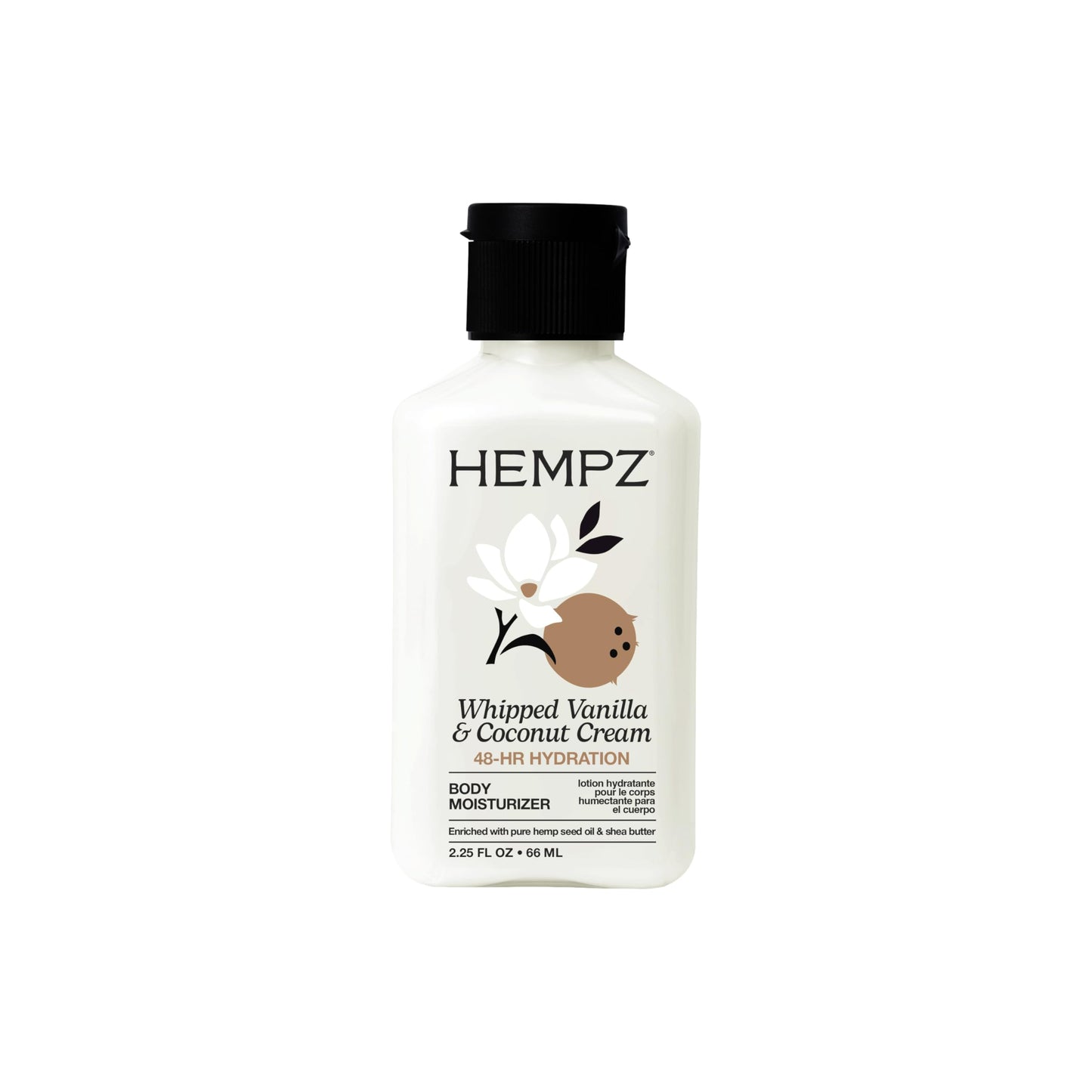 HotHempz Whipped Vanilla & Coconut Cream Body & Hand Lotion, Vegan Formula, for Men or Women, 17 oz.