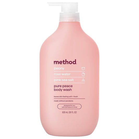 HotMethod Body Wash, Pure Peace, Paraben and Phthalate Free, 28 oz (Pack of 1)