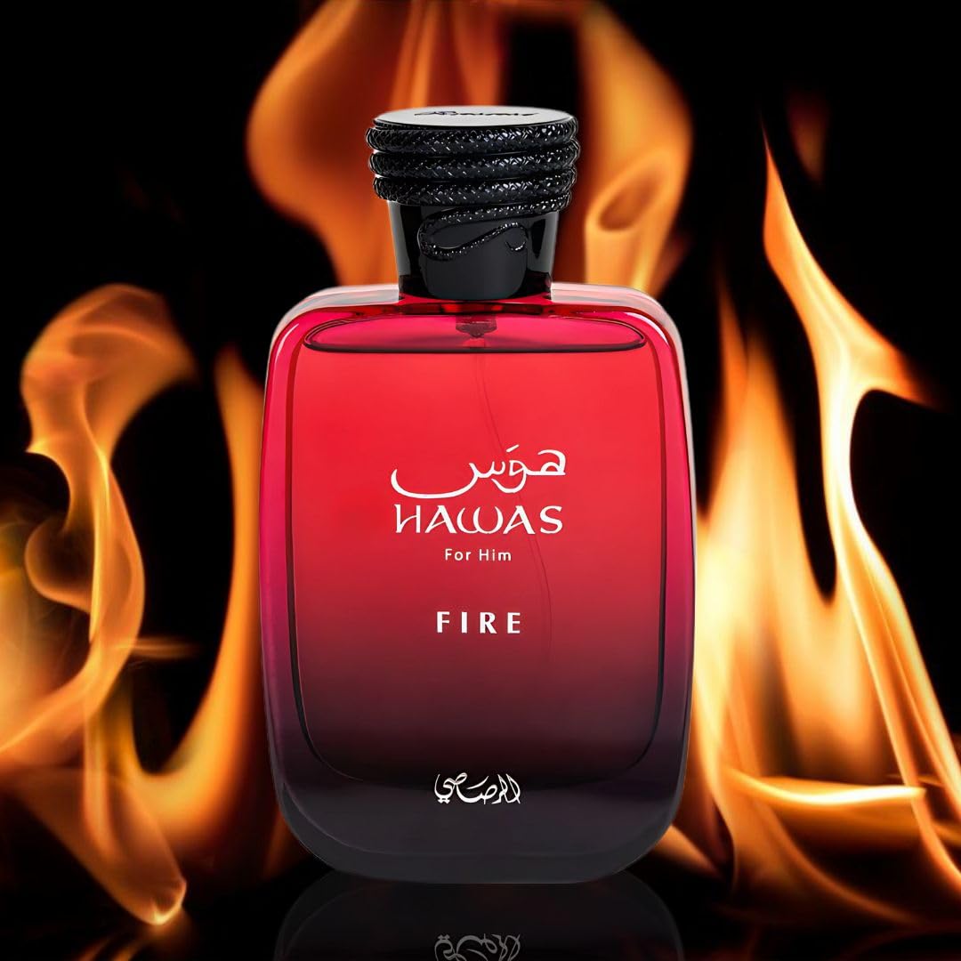 Hot RASASI Hawas Fire Eau De Parfum Spray 100ML(3.4 Oz) - Bold Long Lasting Arabian Perfume For Men With A Fiery Essence - Indulge In A Luxurious Perfume Men That Captures Masculine Elegance And Strength