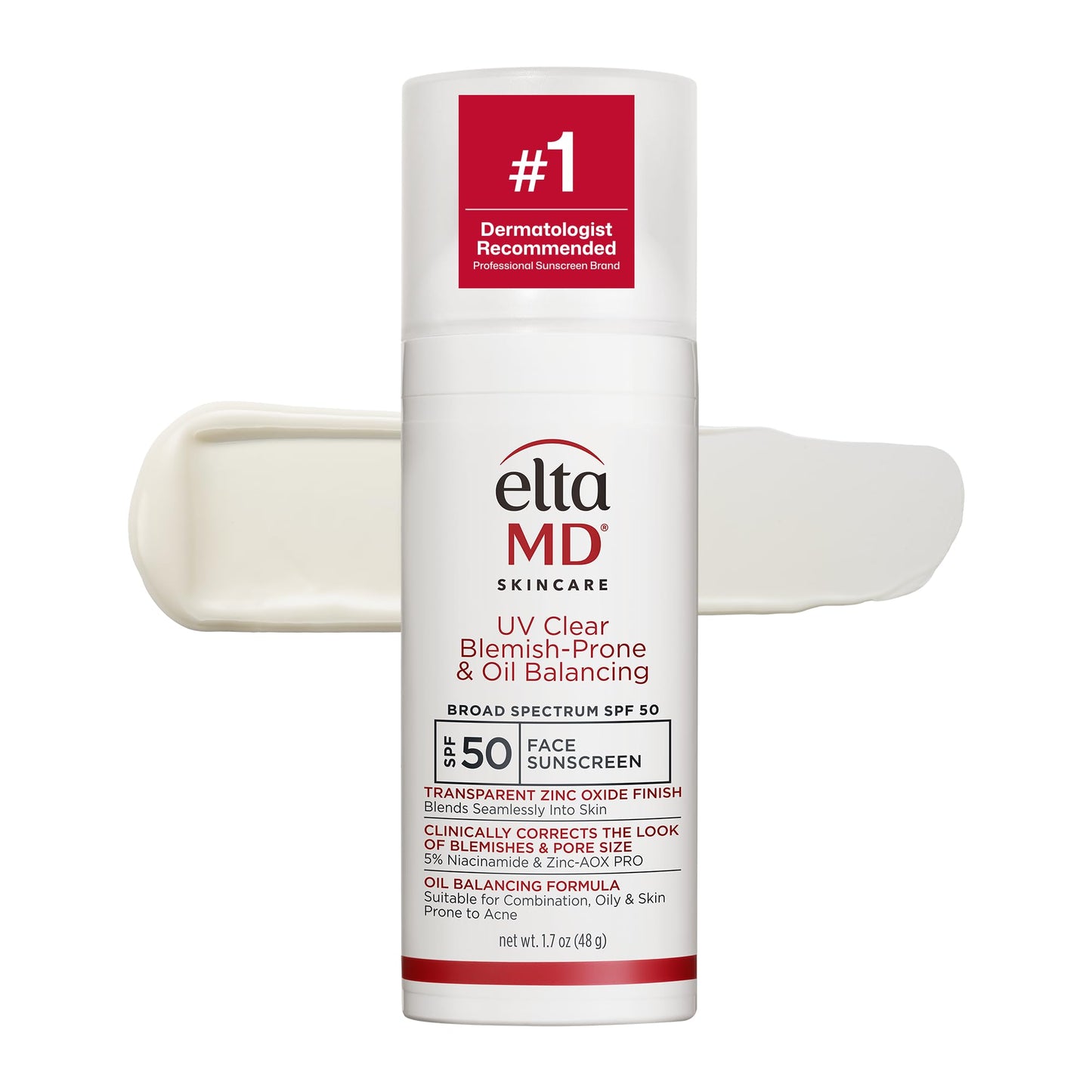 HotEltaMD UV Clear Face Sunscreen SPF, Oil-Free Sunscreen with Zinc Oxide, Dermatologist Recommended