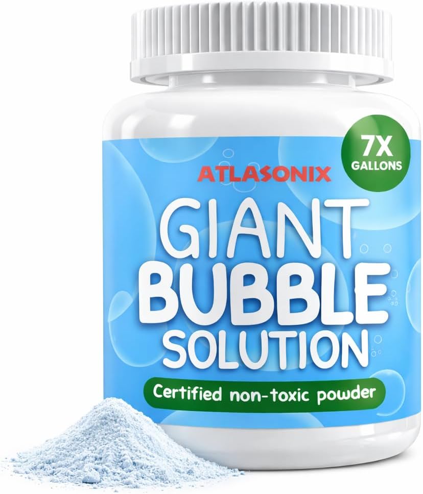 HotGiant Bubble Solution - Bubble Wands, Bubbles for Kids, Kids Bubbles Mix Powder Makes 896 OZ (7 Gallons) - The Original Solution Mix | 100% Kid Safe