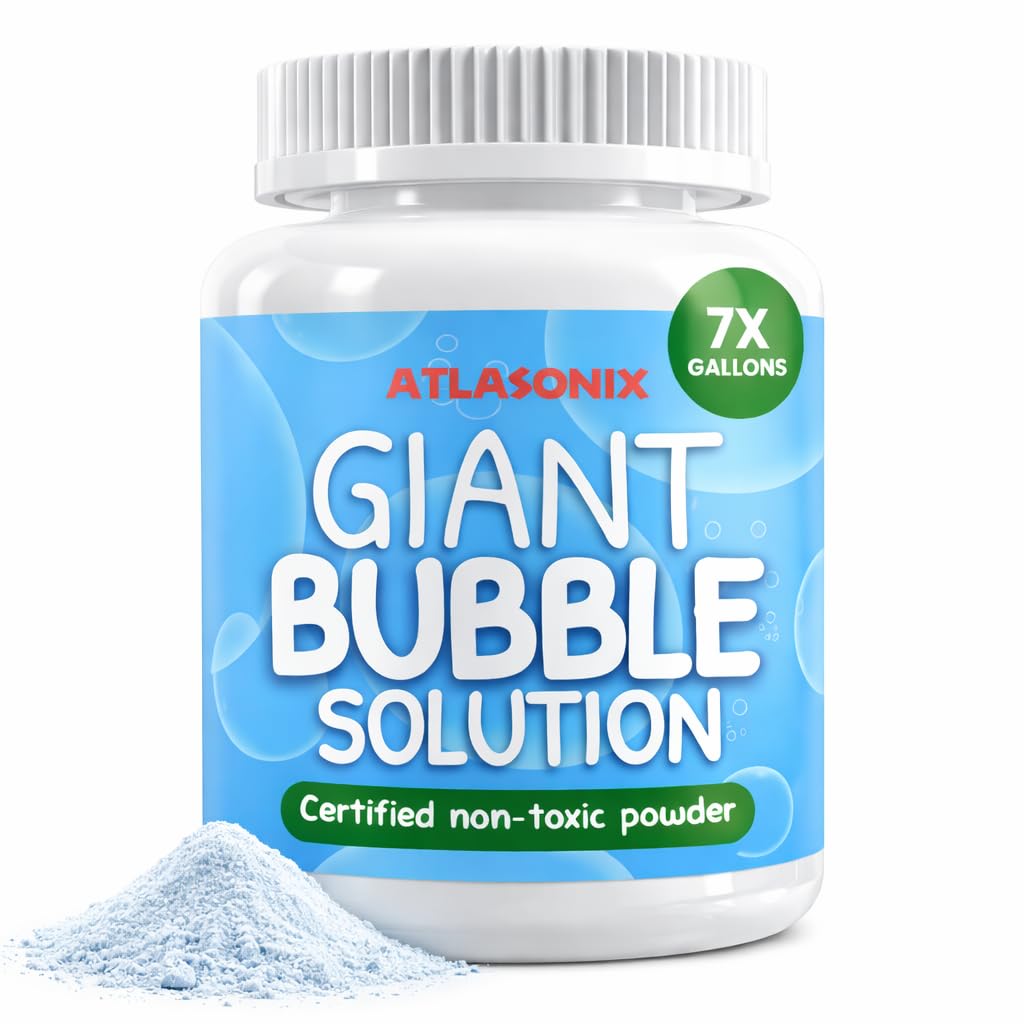 HotGiant Bubble Solution - Bubble Wands, Bubbles for Kids, Kids Bubbles Mix Powder Makes 896 OZ (7 Gallons) - The Original Solution Mix | 100% Kid Safe
