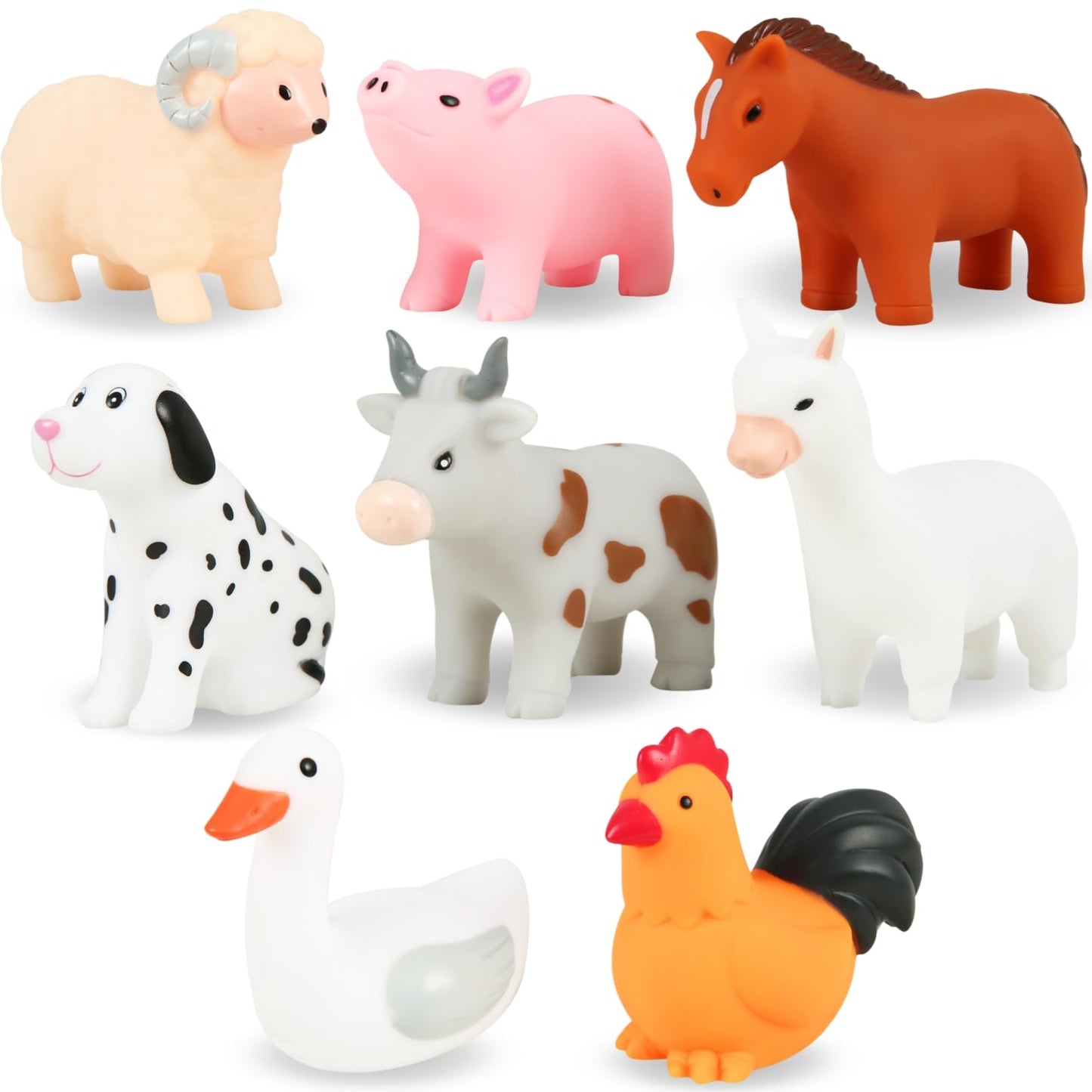 Hot XY-WQ Bath Toys No Hole, for Infants 6-12& Toddlers 1-3, No Hole Bathtub Toys (Animal Ⅱ, 8 Pcs with Mesh Bag)