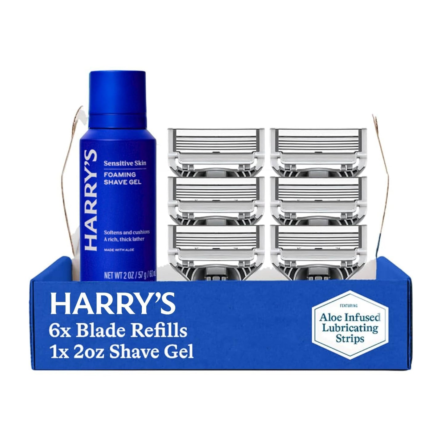 HotHarry's Original Razor Blades for Men - 14 Count - Premium Razor Blade Refill Cartridges - German Engineered