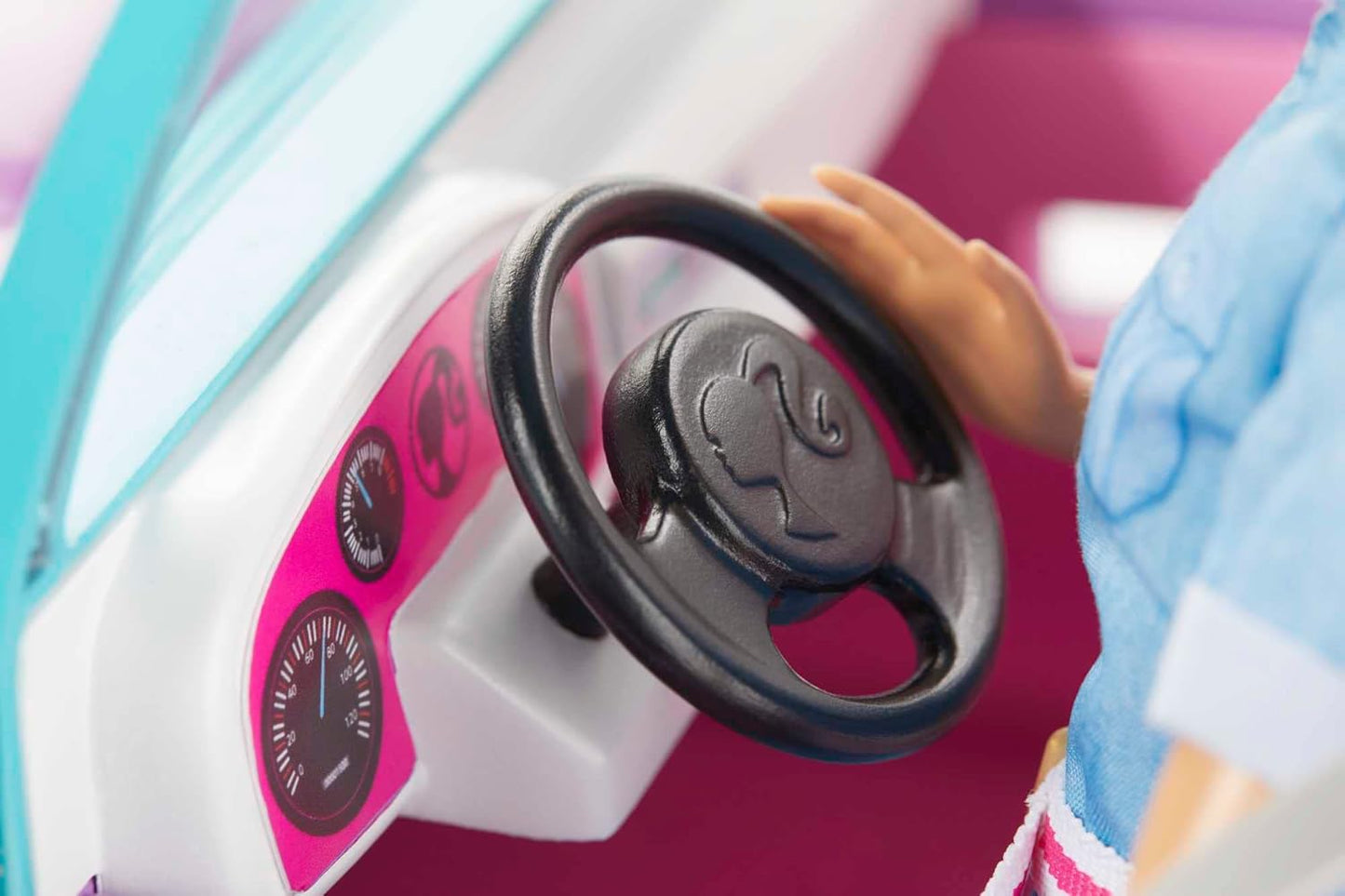 Hot Barbie Off-Road Vehicle, Purple with Pink Seats and Rolling Wheels, 2 Seats, Gift for 3 to 7 Year Olds