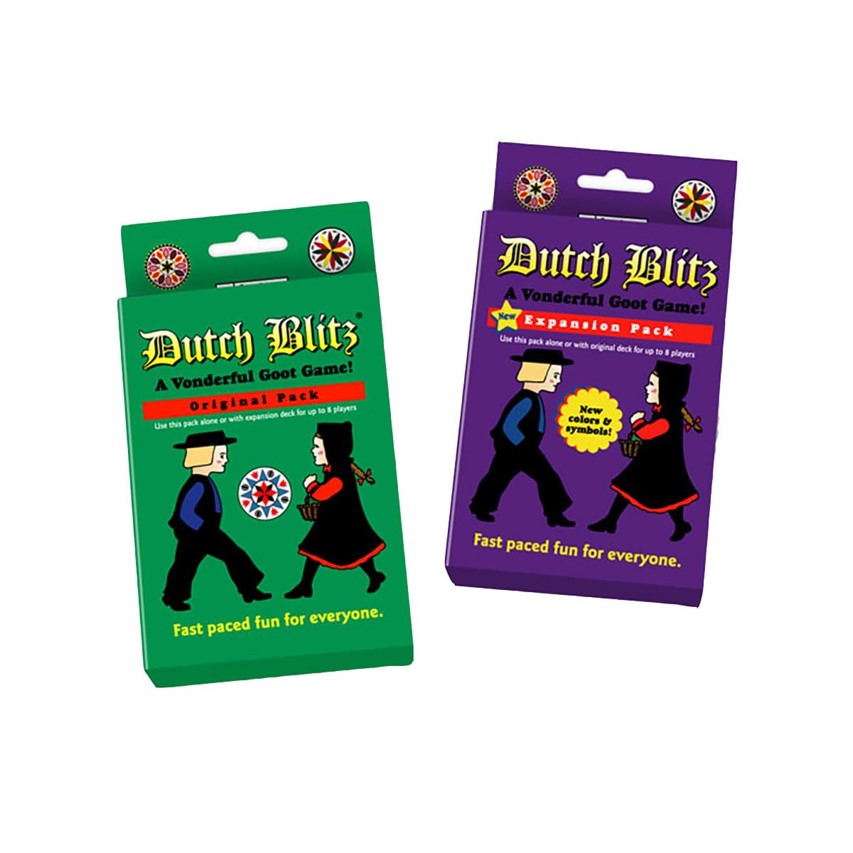 HotDutch Blitz Card Game - Original Fast Paced Family Game with 160 Cards | Exciting 2-4 player competition for ages 8+, includes 4 colorful decks, simple rules, and quick-to-learn strategy play