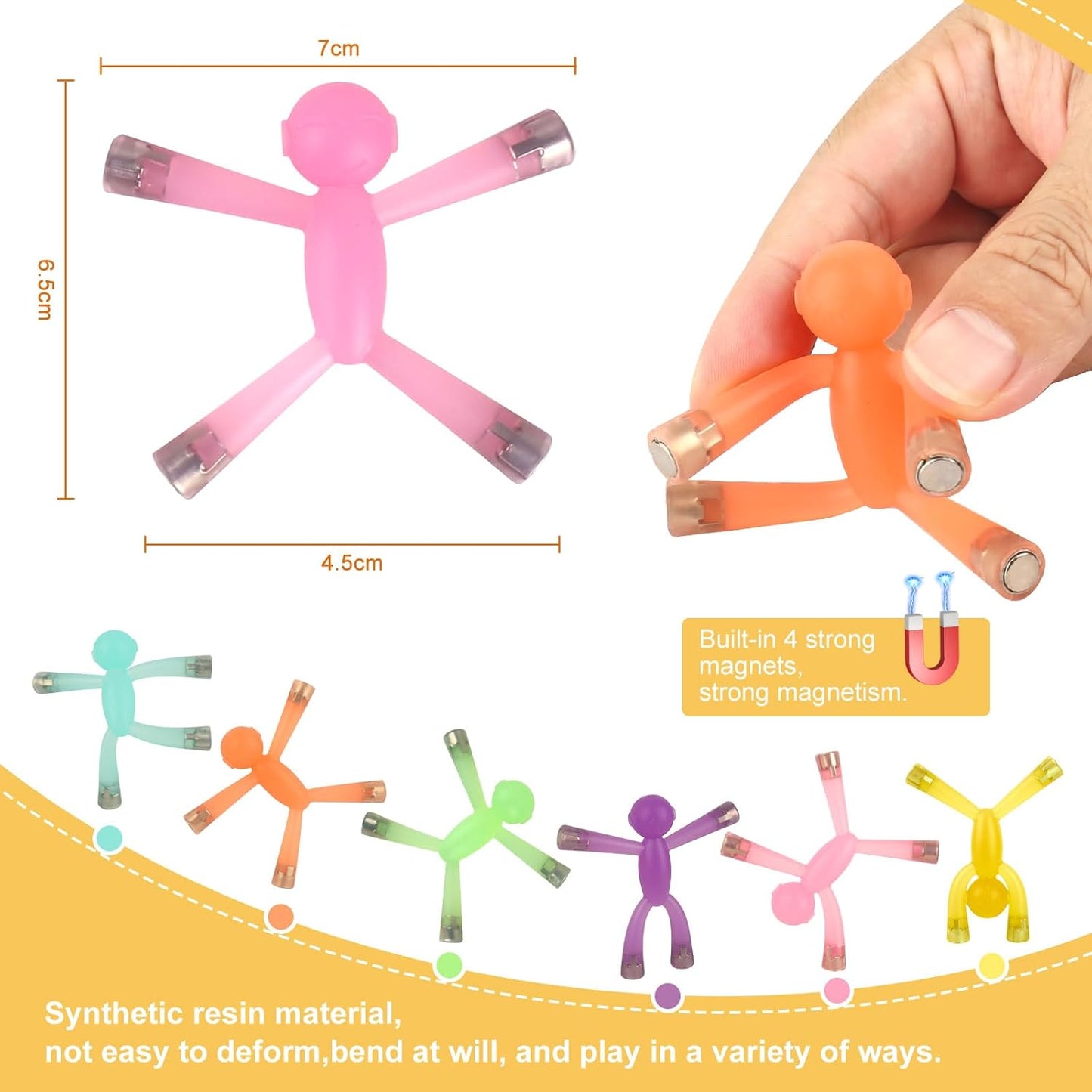 Hot laleay 6pcs Magnetic Toys,People Figures for Kids, Adults Kids Gifts, Magnetic Men for Teens Gifts,Kids Sensory Toys