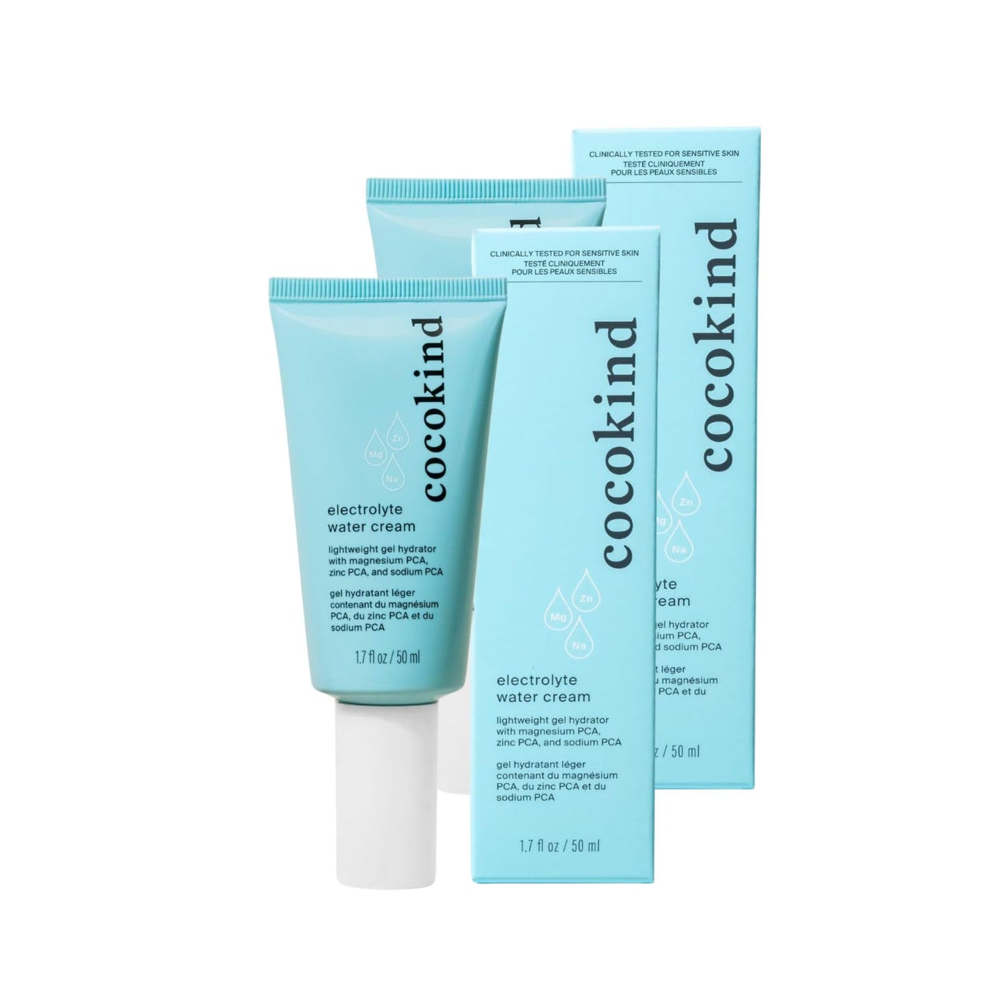 HotCocokind Electrolyte Water Cream | Lightweight Water Gel Moisturizer | Balanced Hydrating Day Cream for All Skin Types | 1.7 Fl Oz