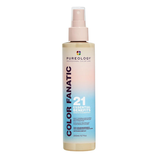 HotPureology Color Fanatic Multi-Tasking Leave-In Spray - Detangling & Frizz Control, 21 Benefits for All Hair Types, Heat Protection, Infused with Coconut & Camellia Oils, Color Safe, Vegan
