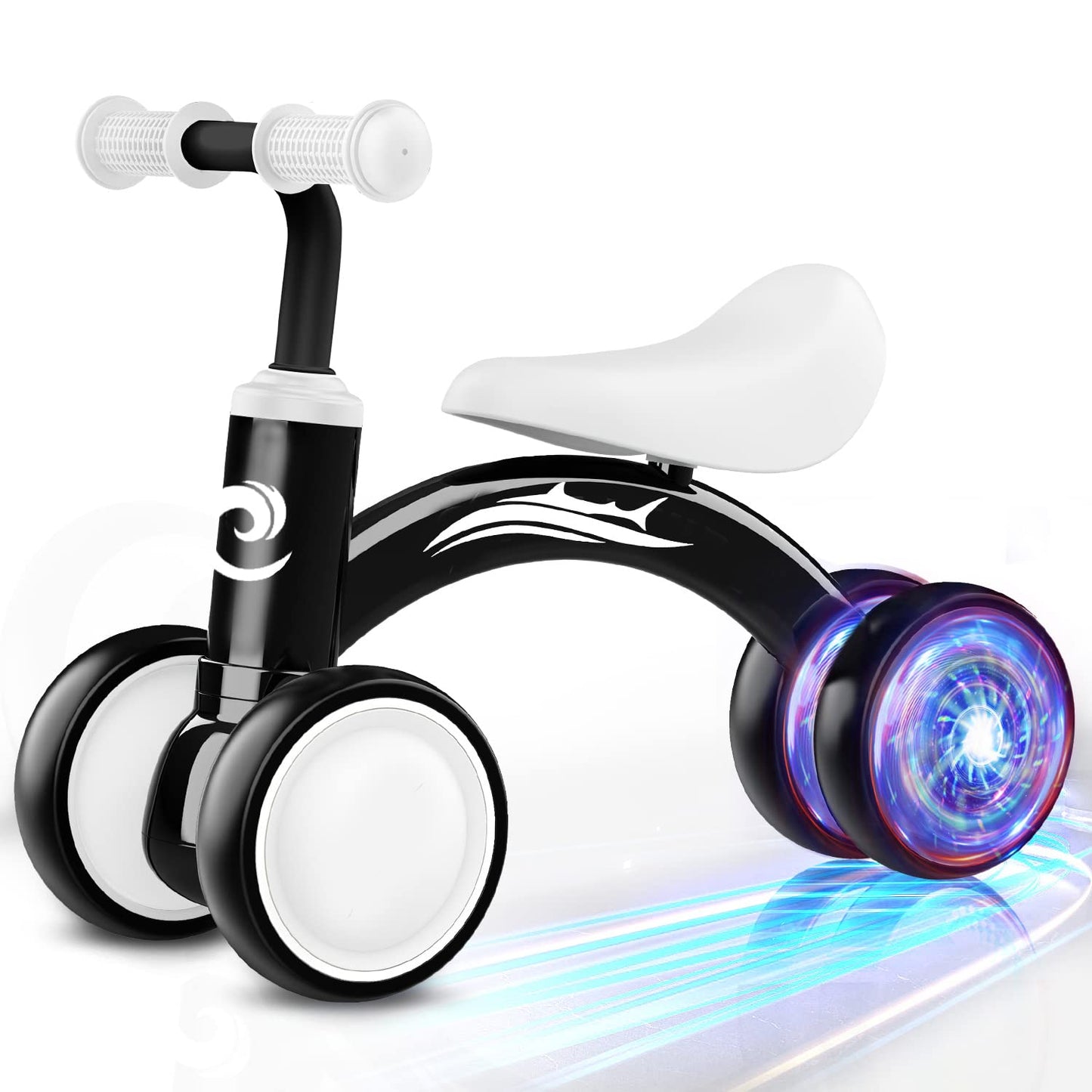HotGamfeiny Colorful Lighting Baby Balance Bike Toys for 1 Year Old Boy Girl Gifts, 10-36 Month Toddler Balance Bike, No Pedal 4 Silence Wheels & Soft Seat First Riding on Toys, 1st Birthday Gifts
