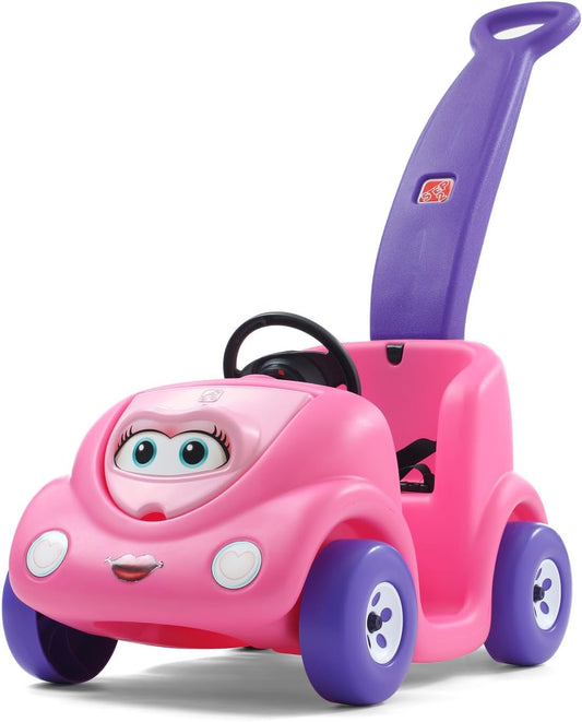 HotStep2 Push Around Buggy Kids Push Car, Ride On Toy, Stroller Substitute, Includes Seat Belt & Horn, Made of Durable Plastic, Max Weight 50 lbs., For Toddlers 1.5-4 Years Old, Pink